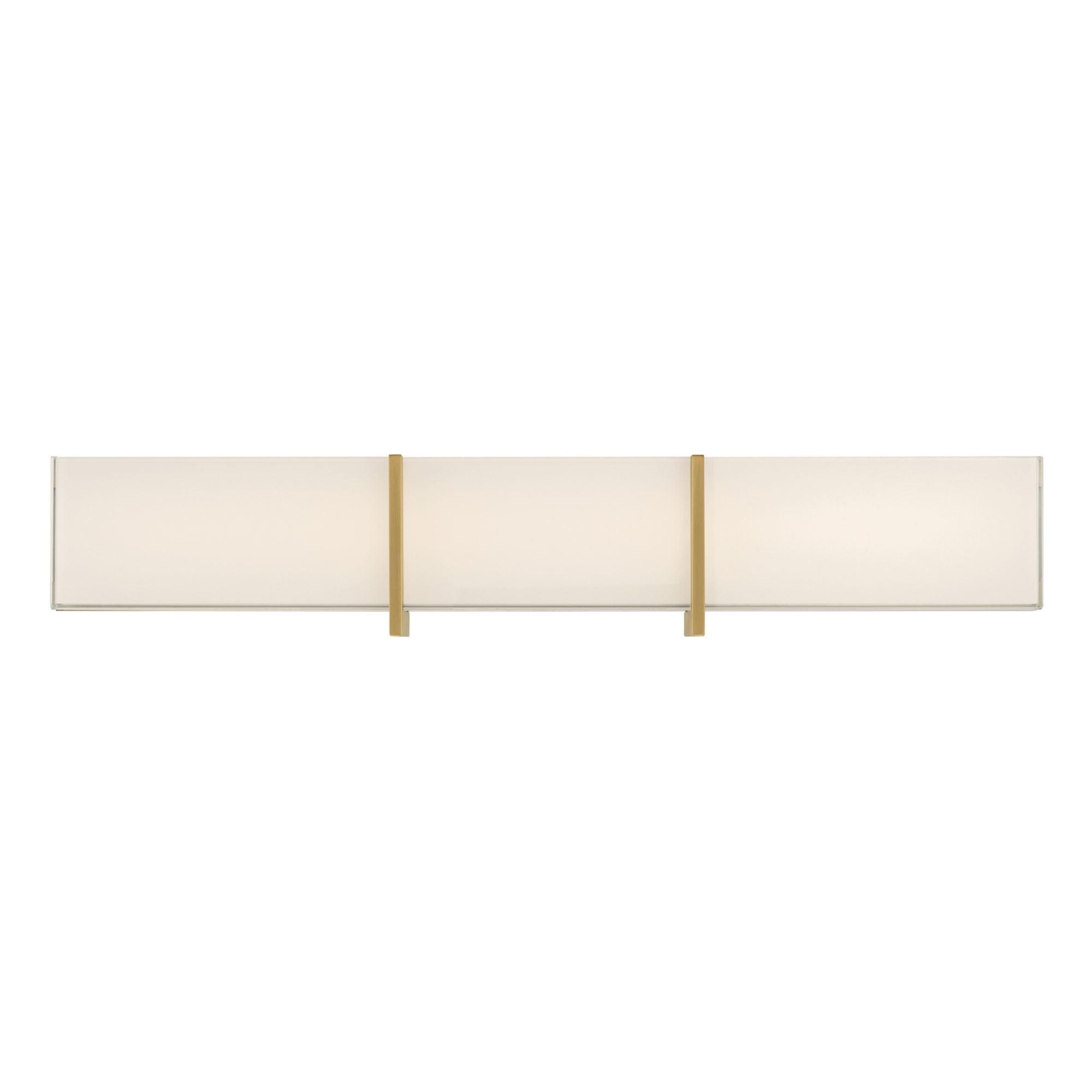 Minka-Lavery High Rise 30.25 in. LED Bath Bar, Legacy Brass with White Glass