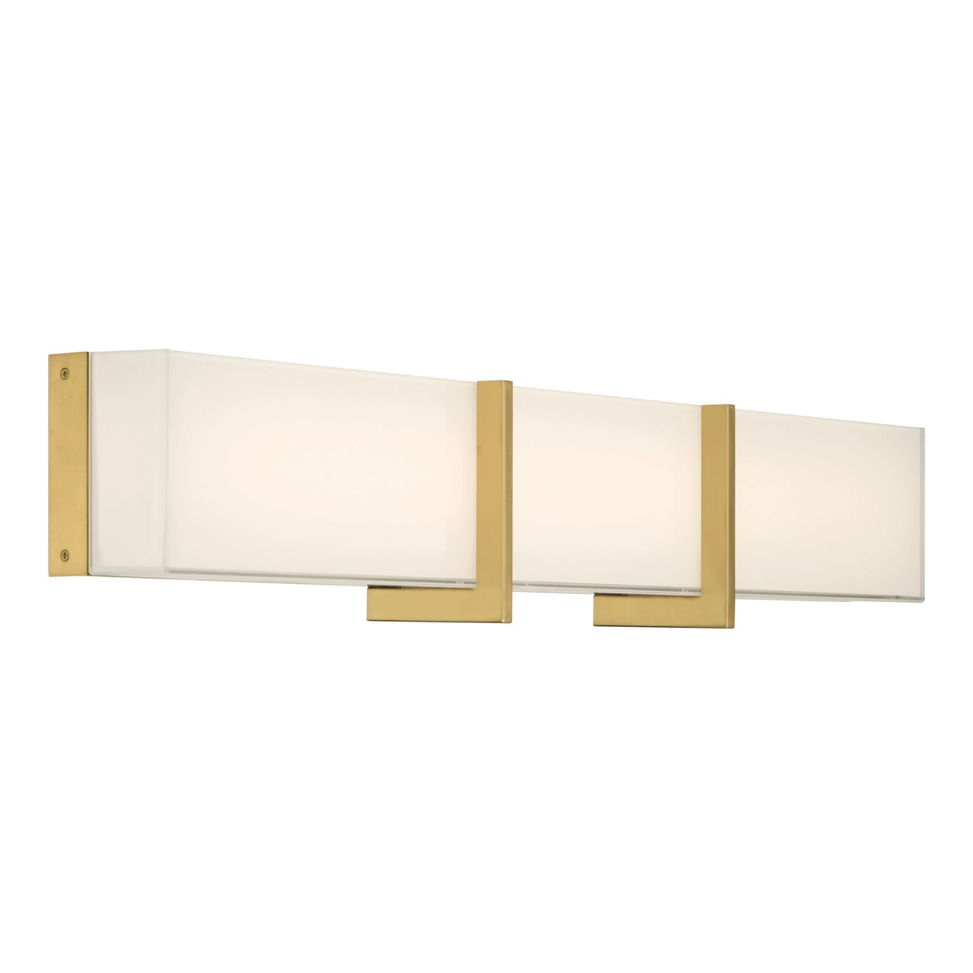 Minka-Lavery High Rise 30.25 in. LED Bath Bar, Legacy Brass with White Glass