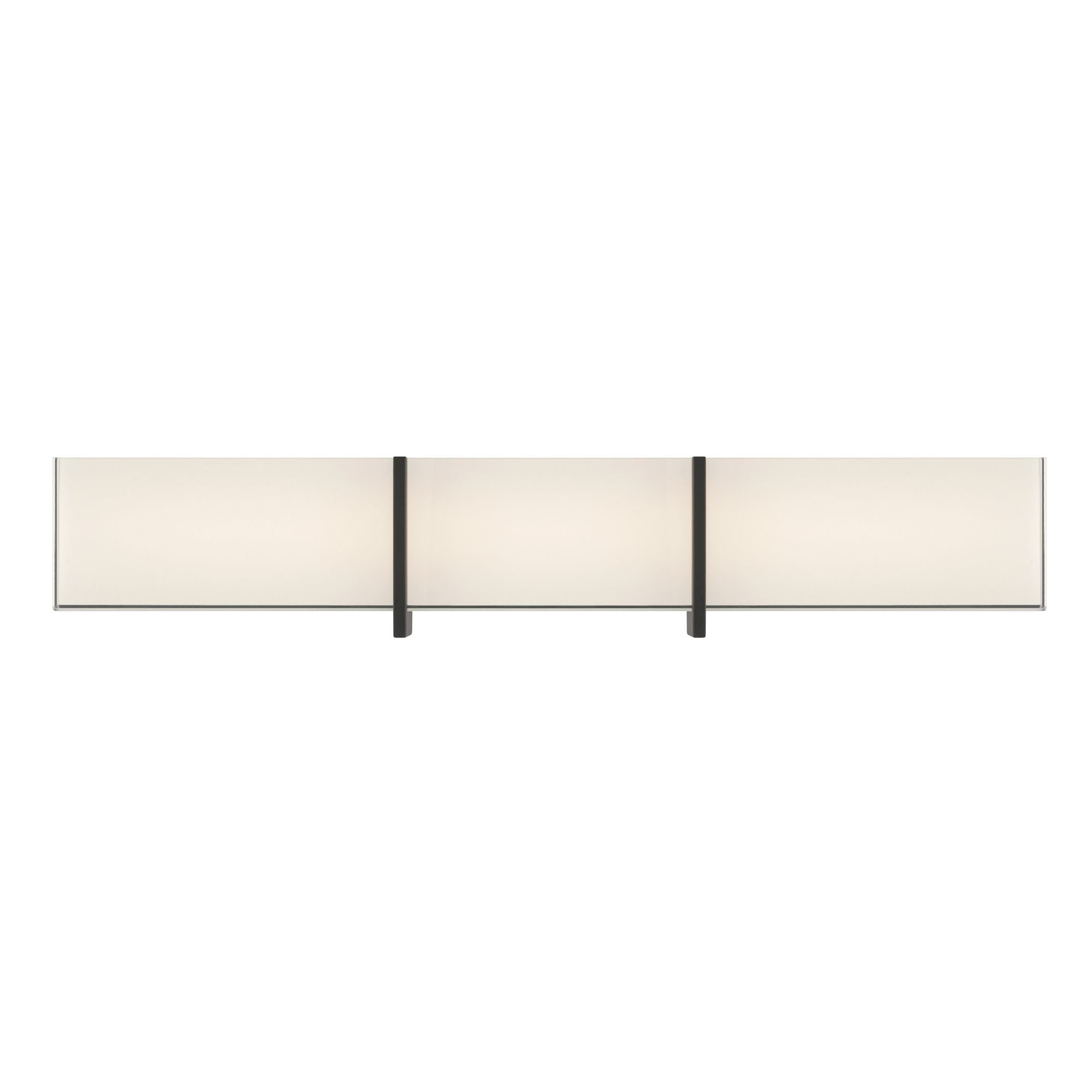 Minka-Lavery High Rise 30.25 in. LED Bath Bar, Dark Matte Black with White Glass