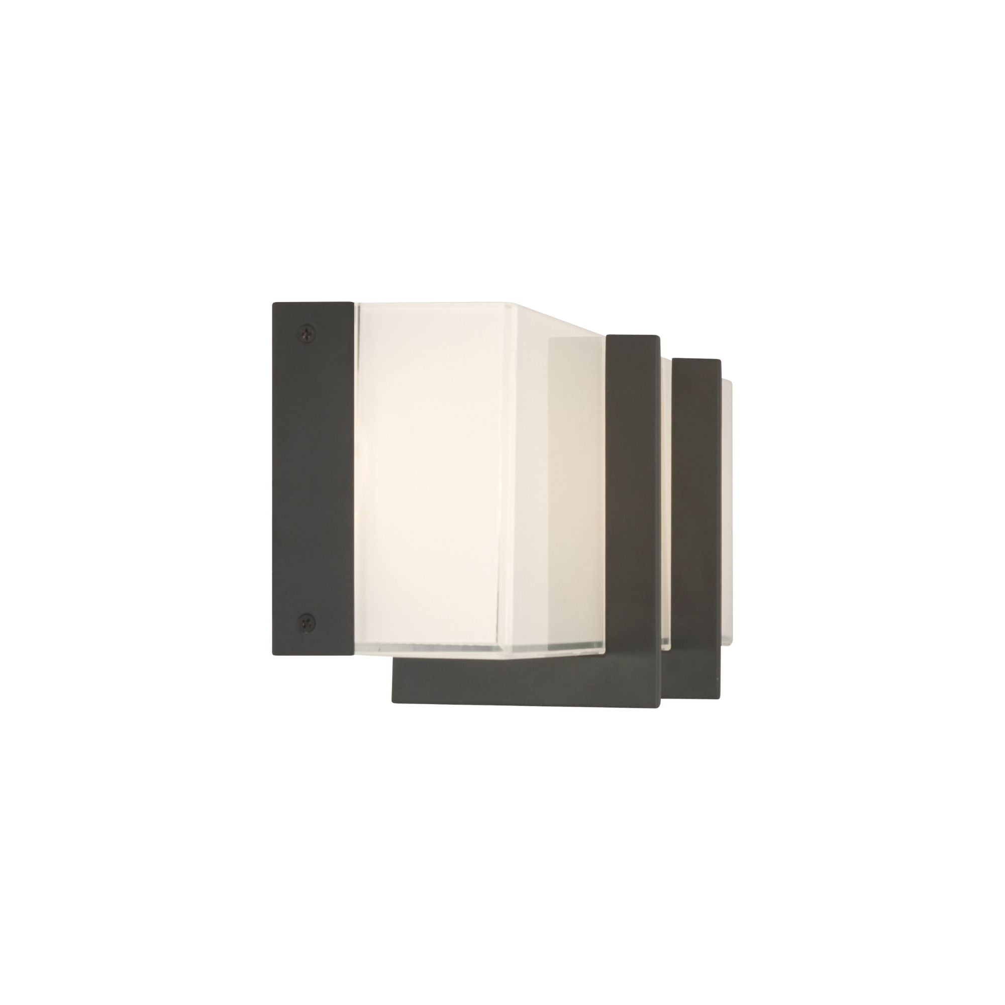 Minka-Lavery High Rise 30.25 in. LED Bath Bar, Dark Matte Black with White Glass