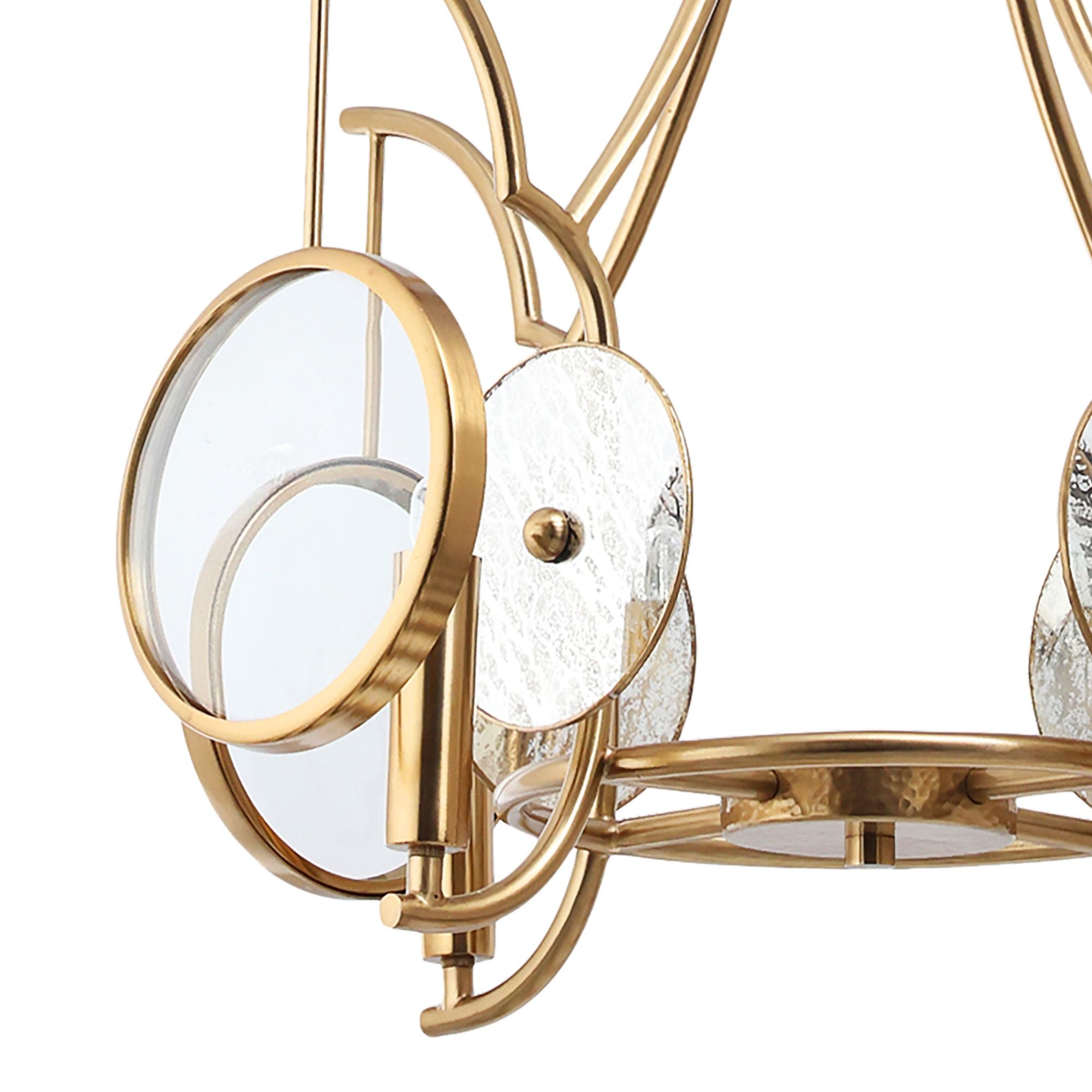 Into Focus 24" 4-Light Semi-Flush Mount, Artisan Brass Finish