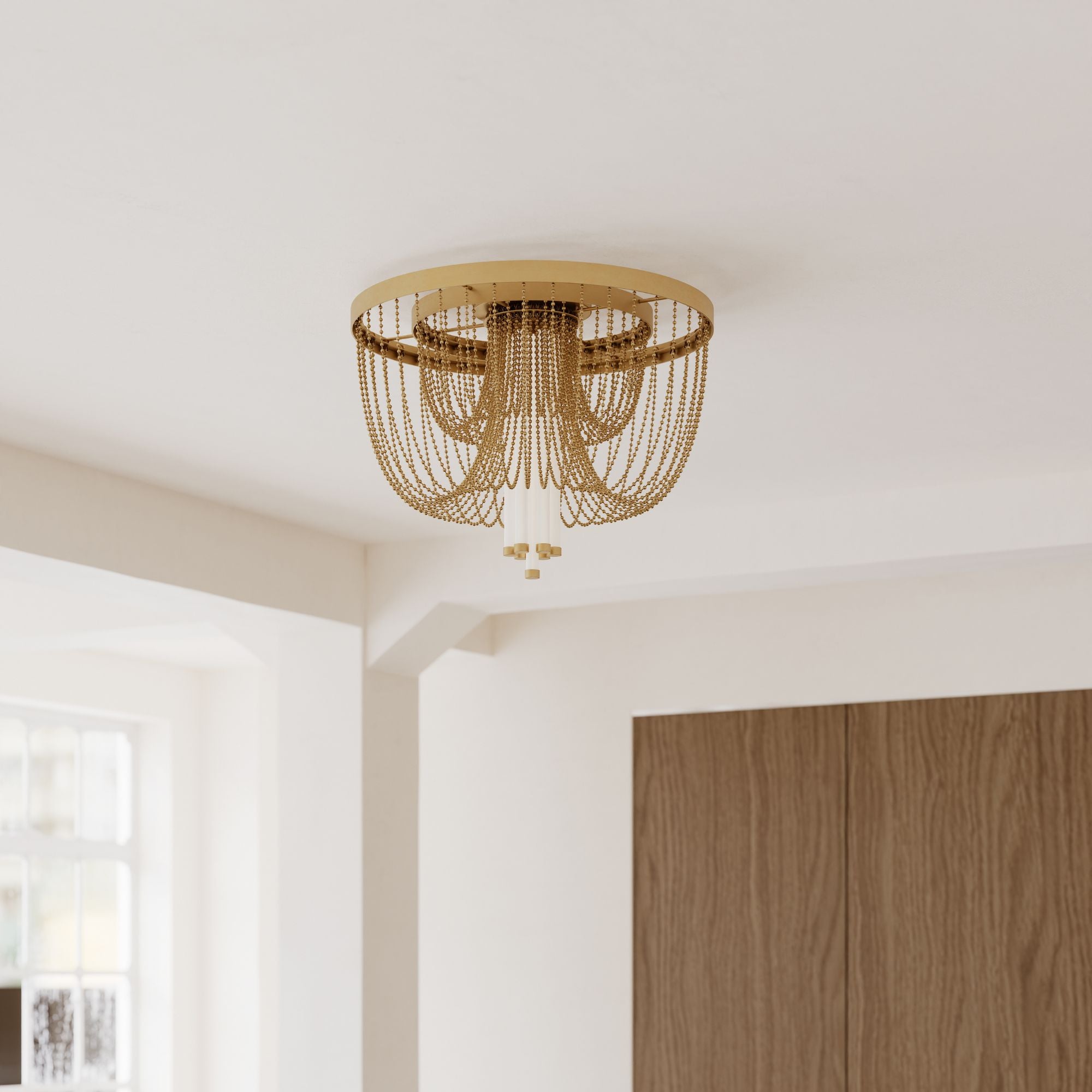 Minka-Lavery Jezelle 24 in. LED Flush Mount, Legacy Brass