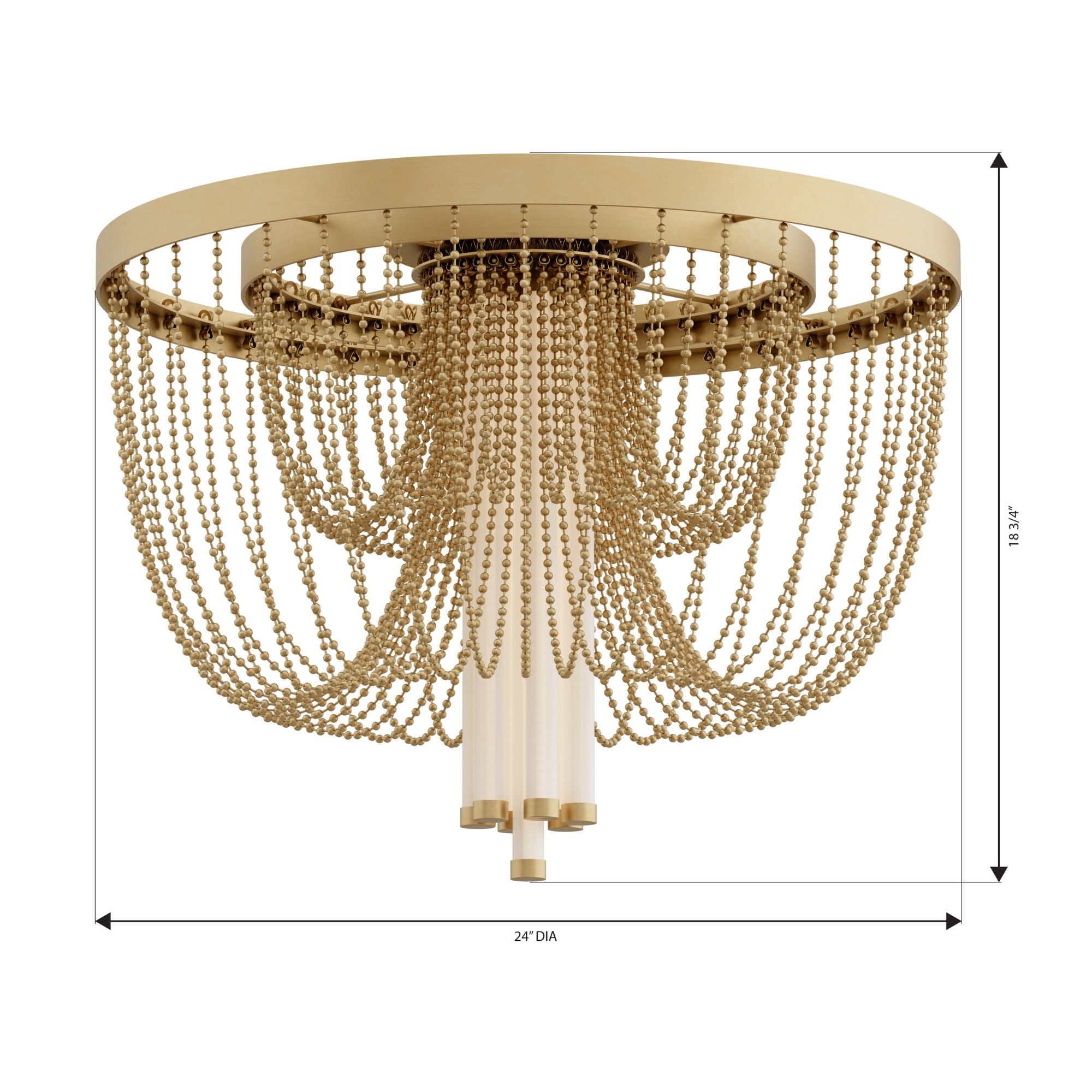 Minka-Lavery Jezelle 24 in. LED Flush Mount, Legacy Brass