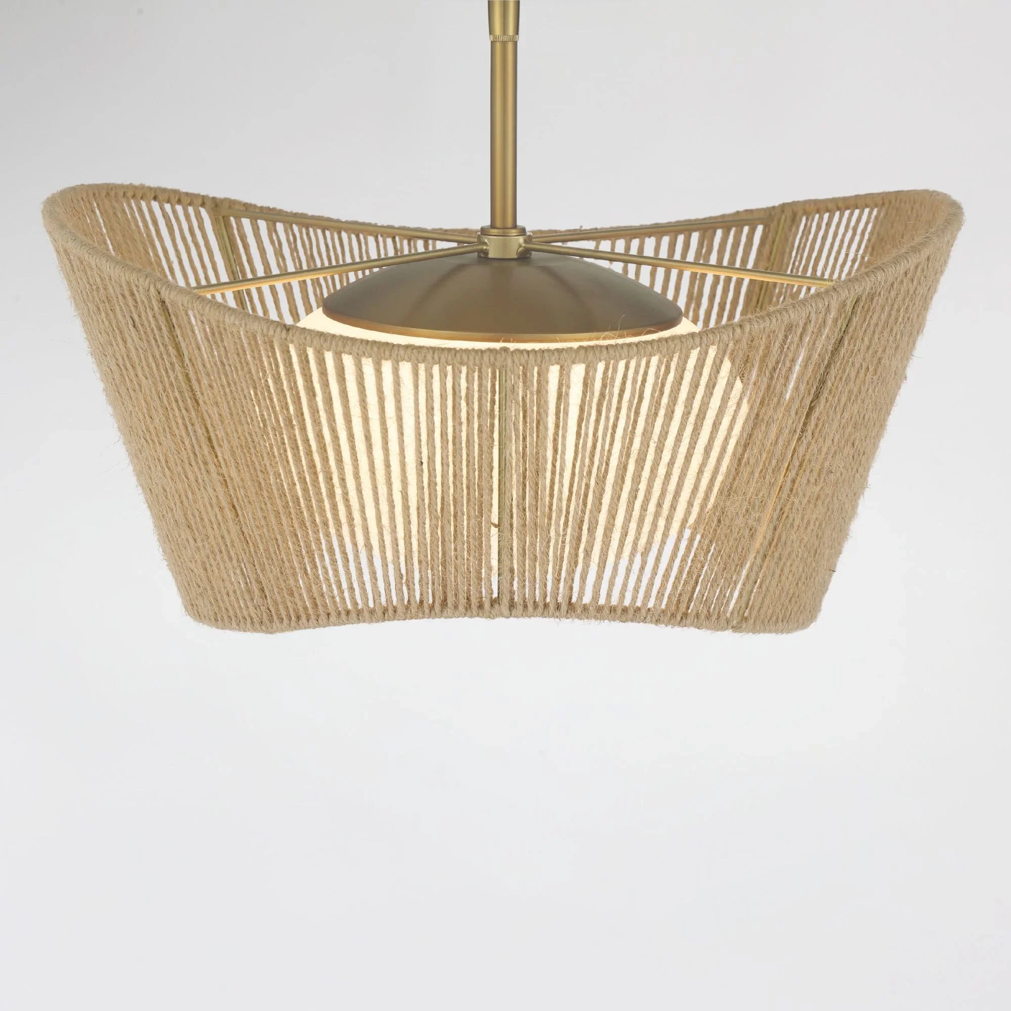 Key Largo 16" Semi-Flush Mount, Soft Brass Finish