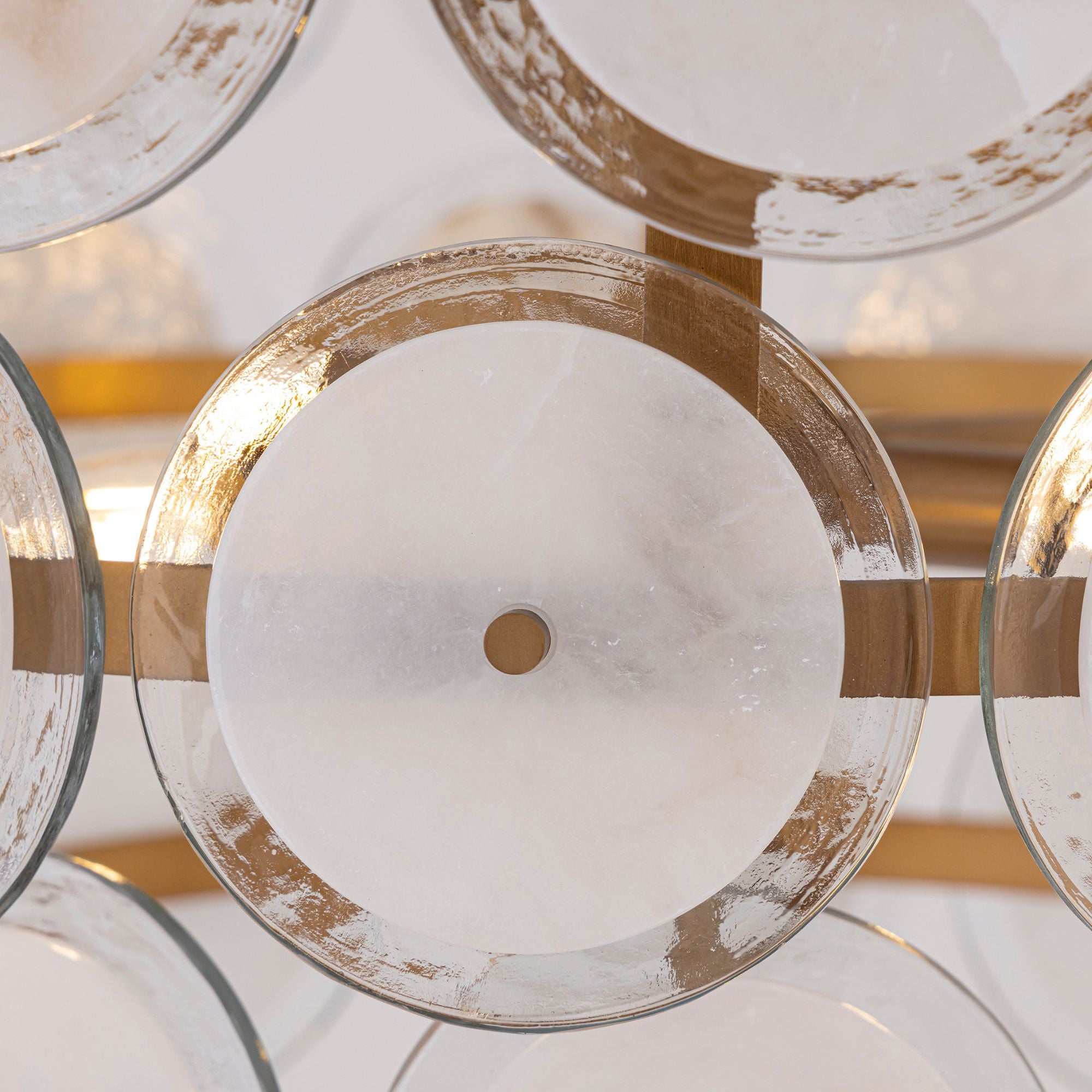 Minka-Lavery Kintrel 28.75 in. 4-Light Pendant, Legacy Brass with Genuine Alabaster