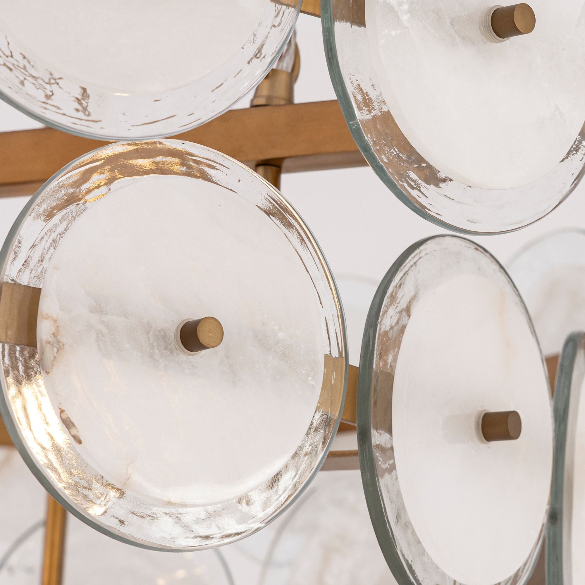 Minka-Lavery Kintrel 31.5 in. 4-Light Pendant, Legacy Brass with Genuine Alabaster