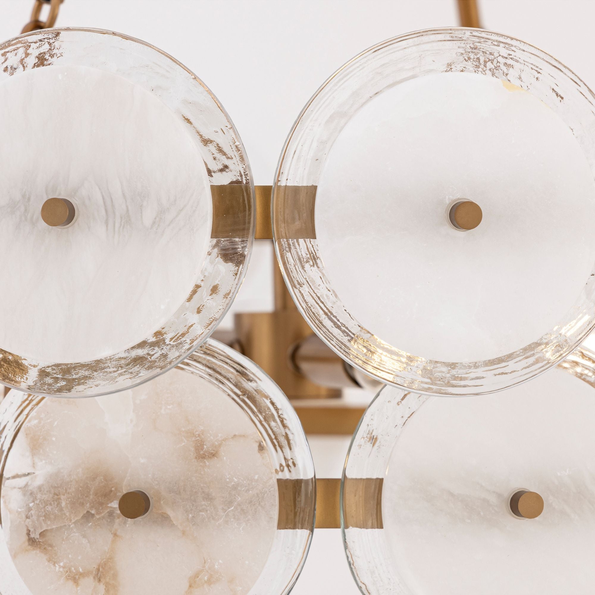Minka-Lavery Kintrel 31.5 in. 4-Light Pendant, Legacy Brass with Genuine Alabaster