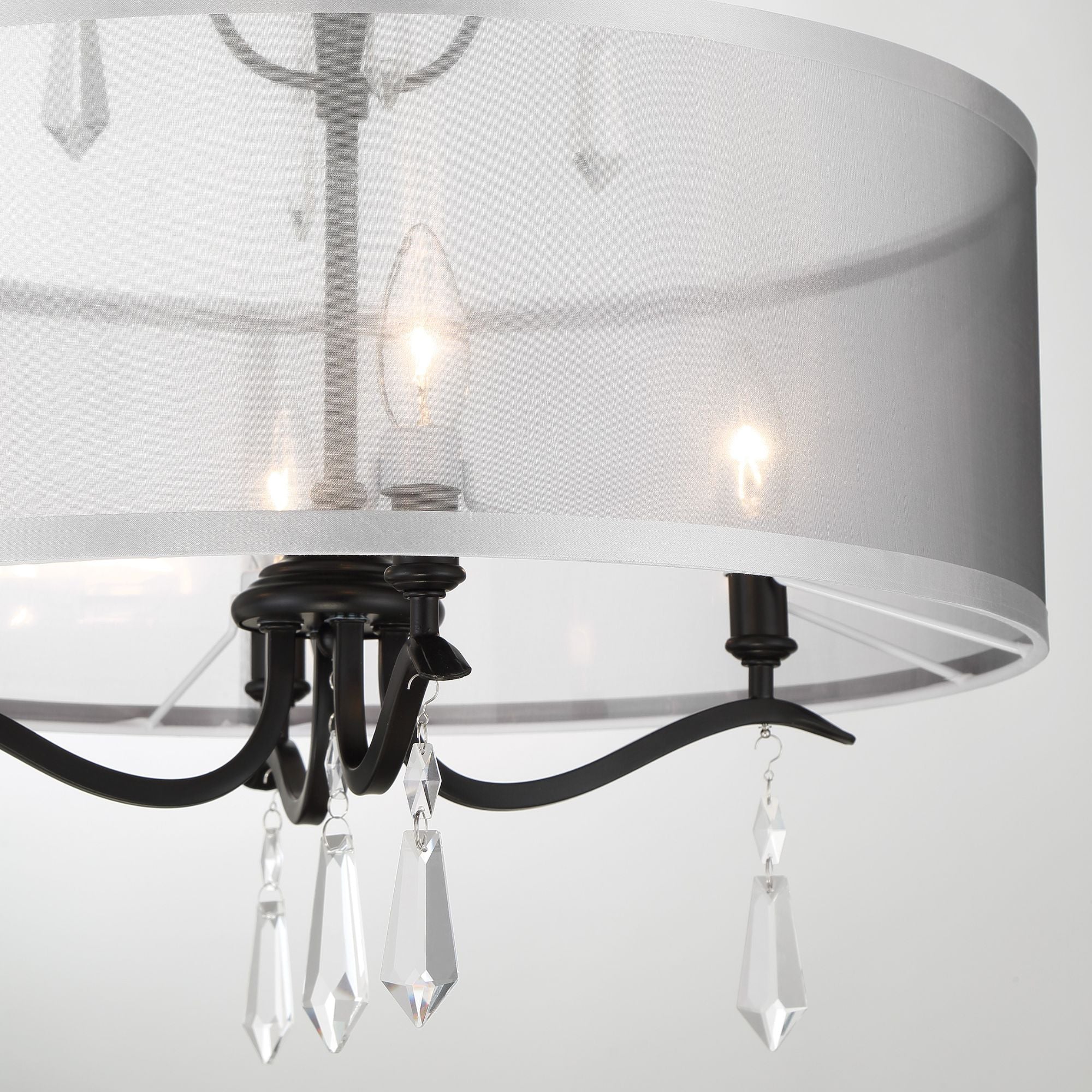Laurel Estate 20" 4-Light Flush/Semi-Flush Mount, Coal Finish