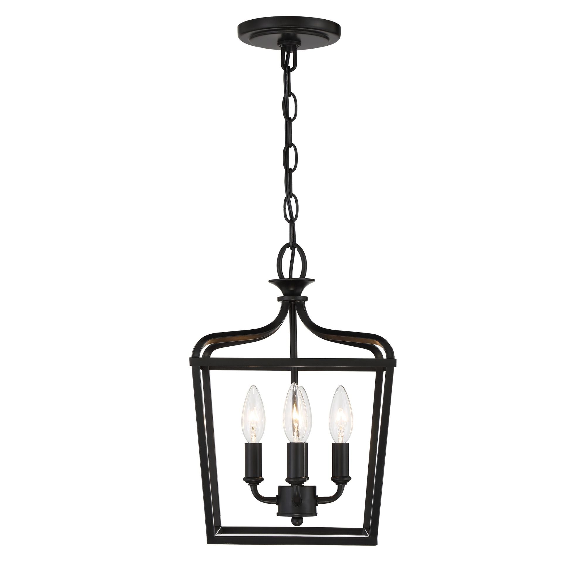 Laurel Estate 15" 4-Light Foyer Semi-Flush Mount, Coal Finish