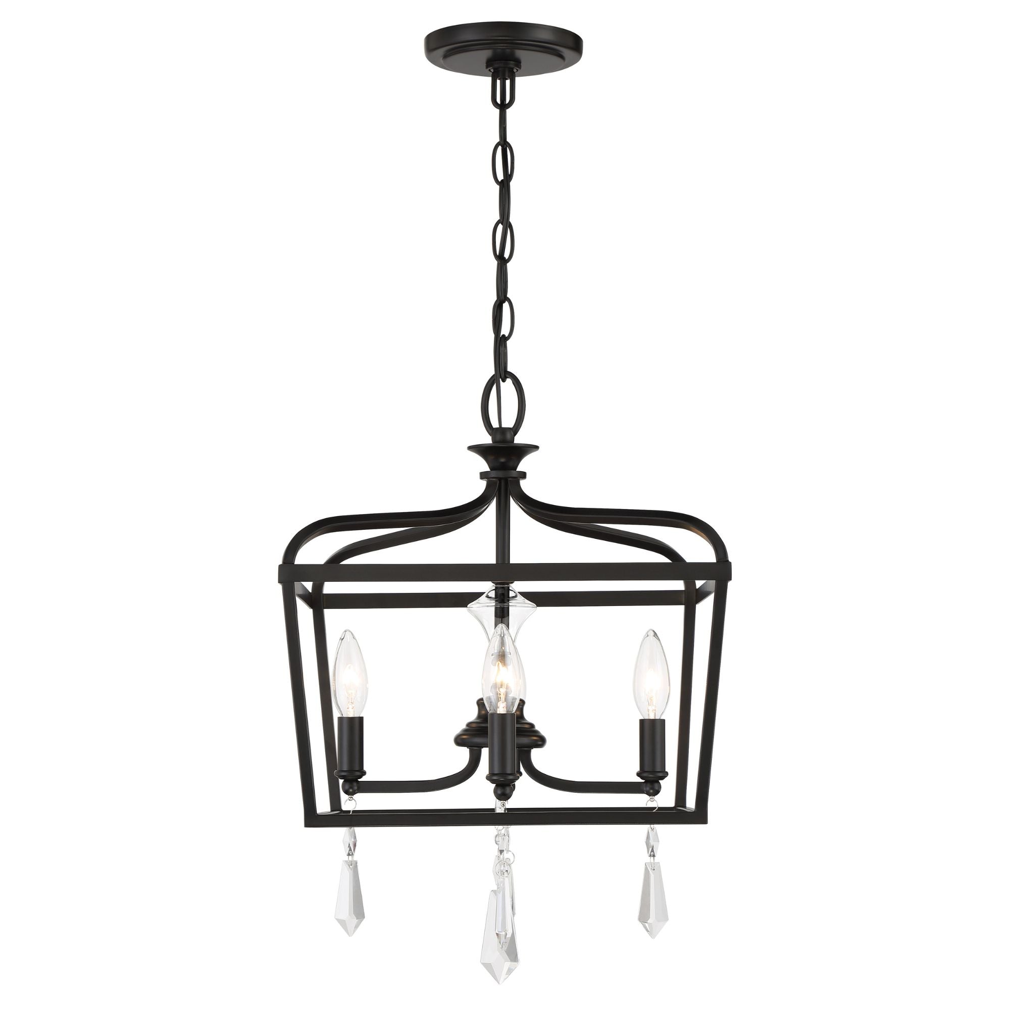 Laurel Estate 21" 4-Light Foyer Semi-Flush Mount, Coal Finish
