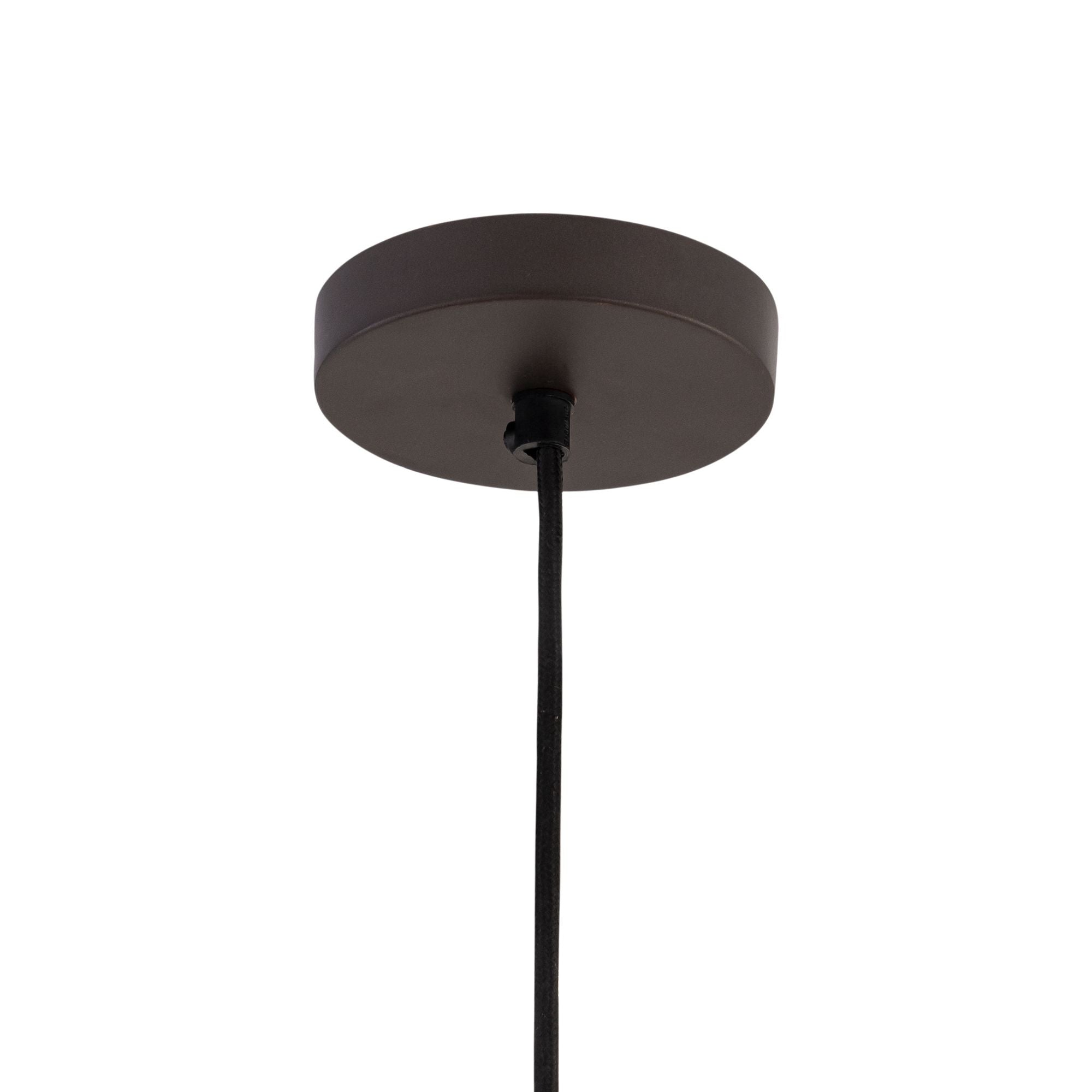 Minka-Lavery Lunel 24 in. Pendant Light, Dark Bronze with Textured Linen Fabric Shade