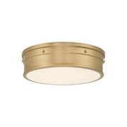 Minka-Lavery Marnex 13 in. LED Flush Mount, Legacy Brass with Etched Opal Glass