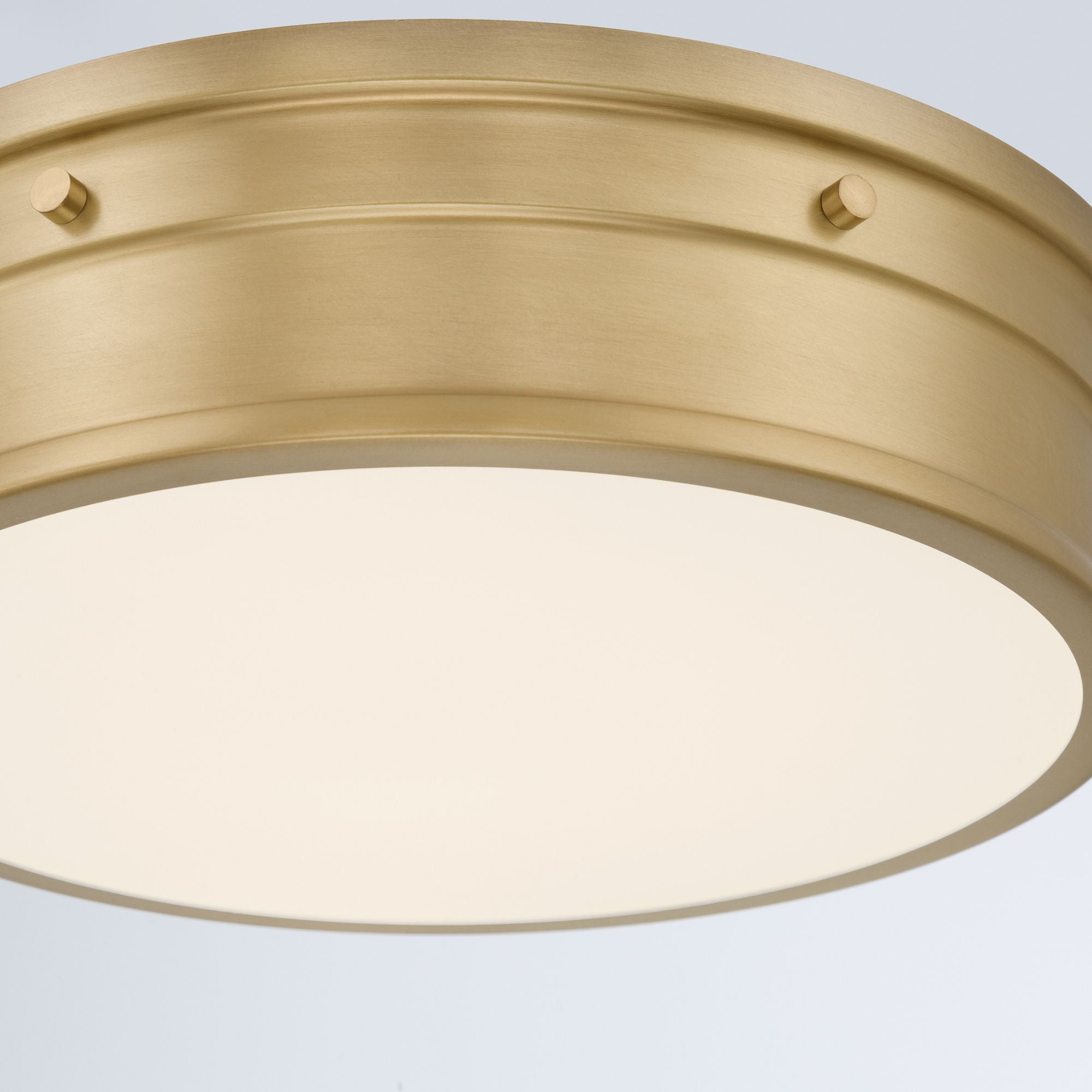 Minka-Lavery Marnex 13 in. LED Flush Mount, Legacy Brass with Etched Opal Glass