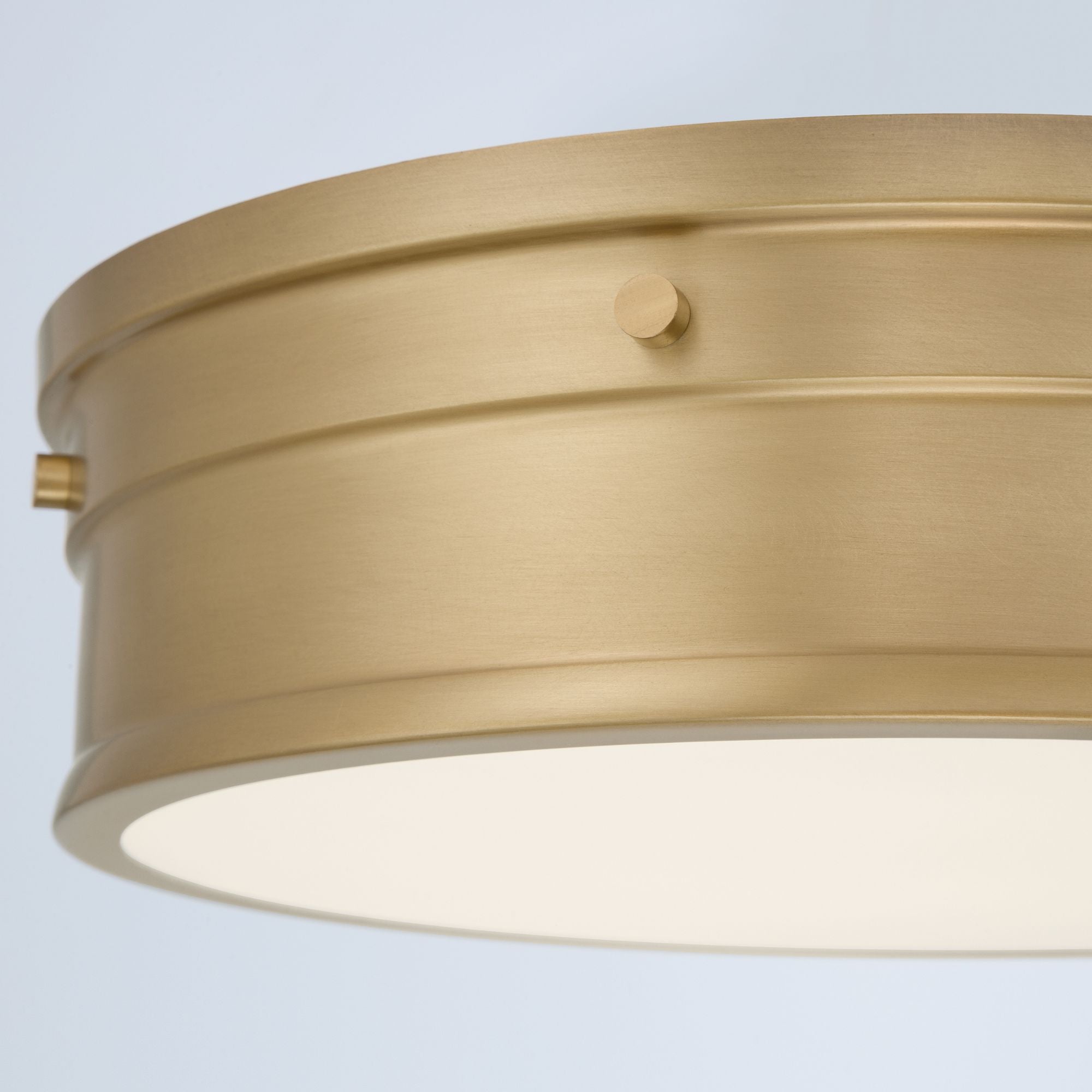 Minka-Lavery Marnex 13 in. LED Flush Mount, Legacy Brass with Etched Opal Glass