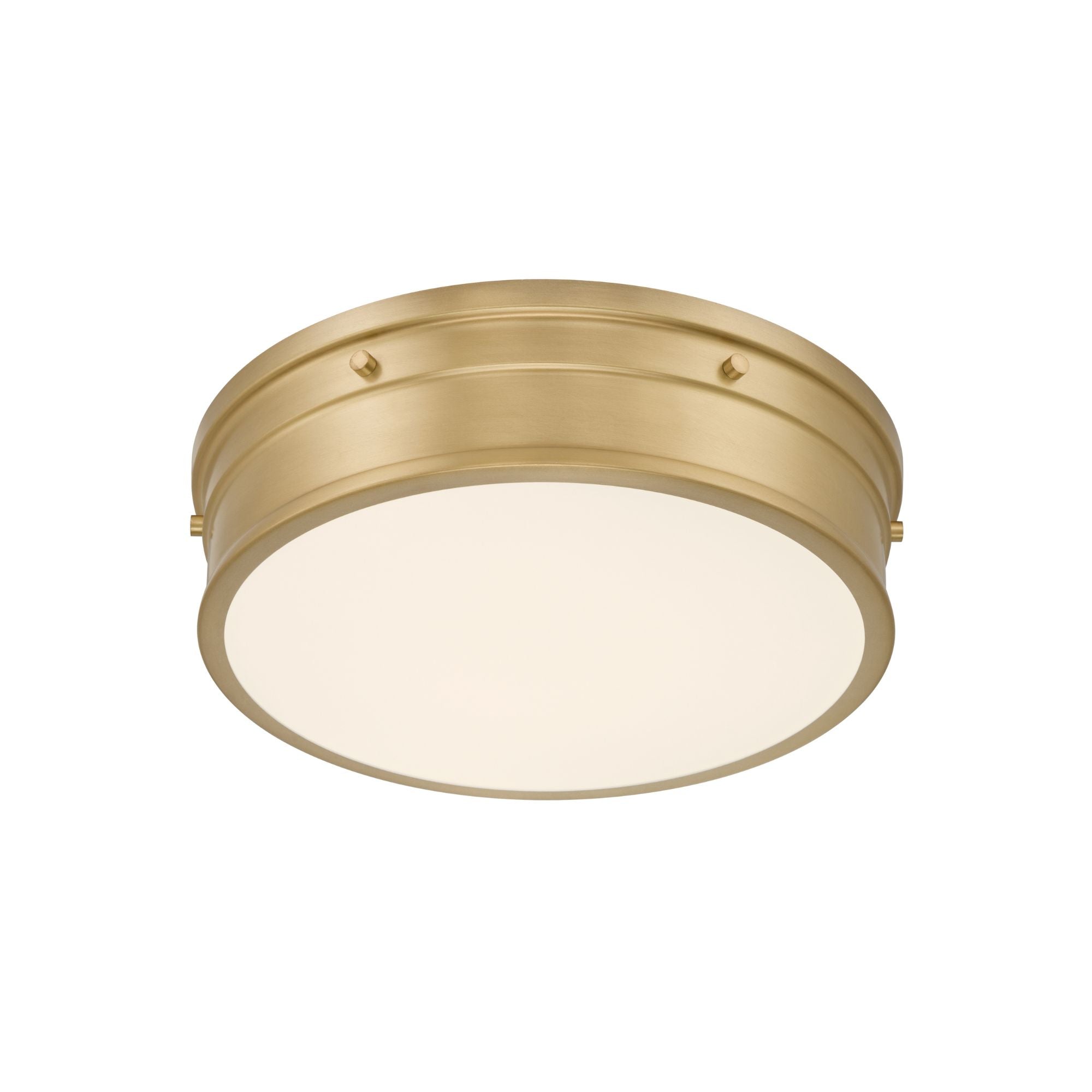 Minka-Lavery Marnex 13 in. LED Flush Mount, Legacy Brass with Etched Opal Glass