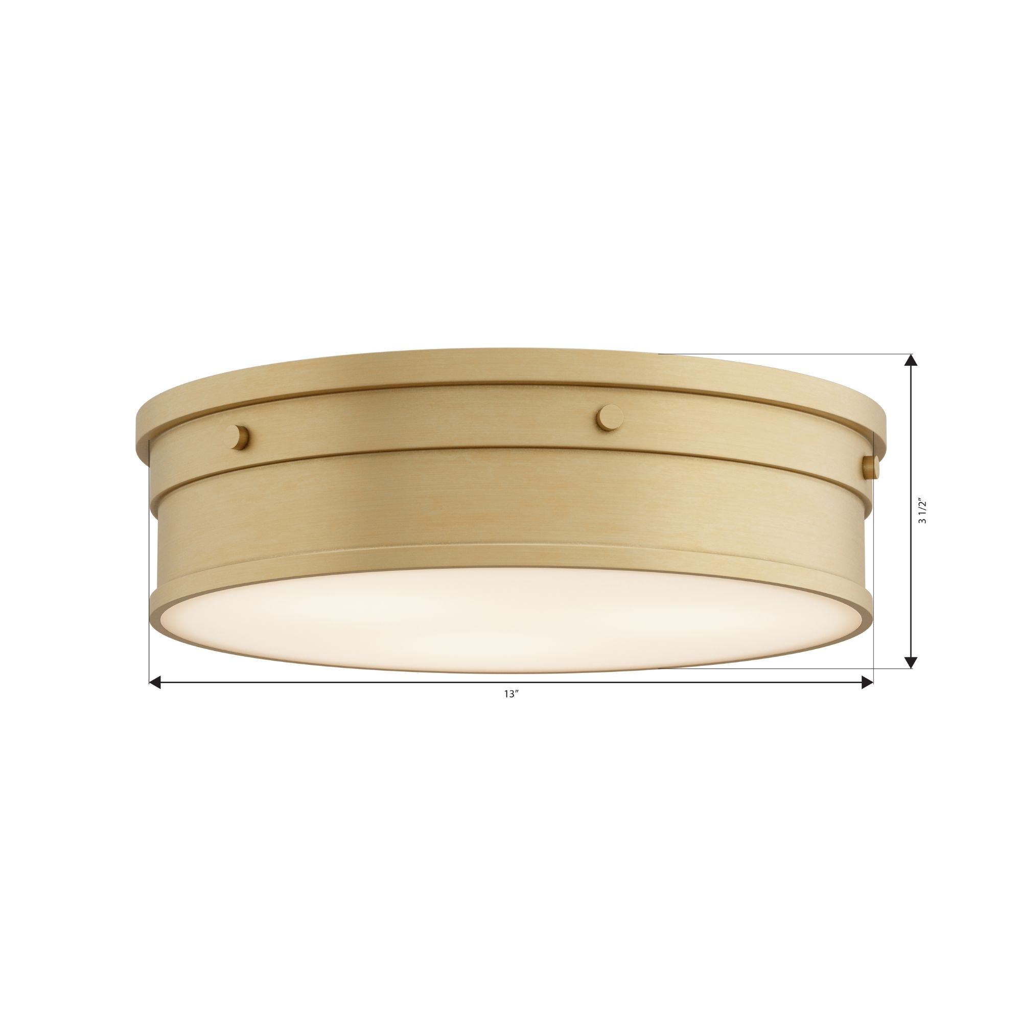 Minka-Lavery Marnex 13 in. LED Flush Mount, Legacy Brass with Etched Opal Glass