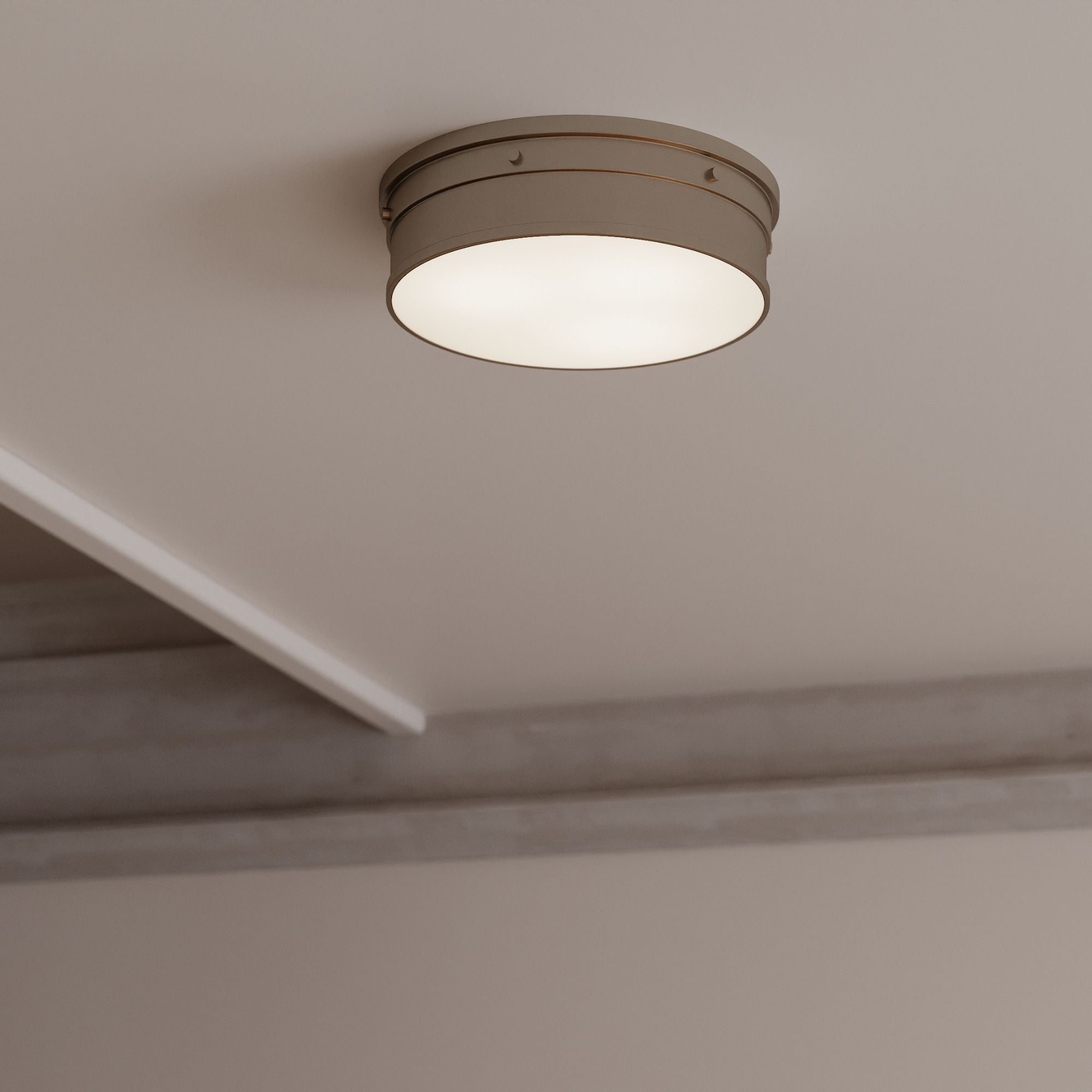 Minka-Lavery Marnex 13 in. LED Flush Mount, Brushed Nickel with Etched Opal Glass