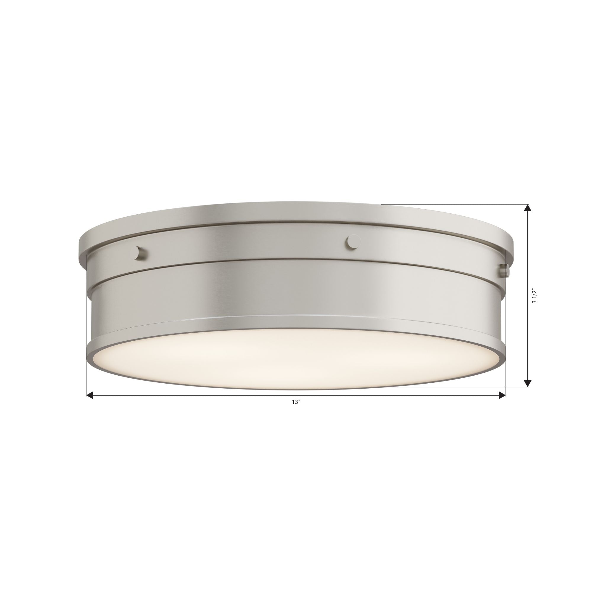 Minka-Lavery Marnex 13 in. LED Flush Mount, Brushed Nickel with Etched Opal Glass