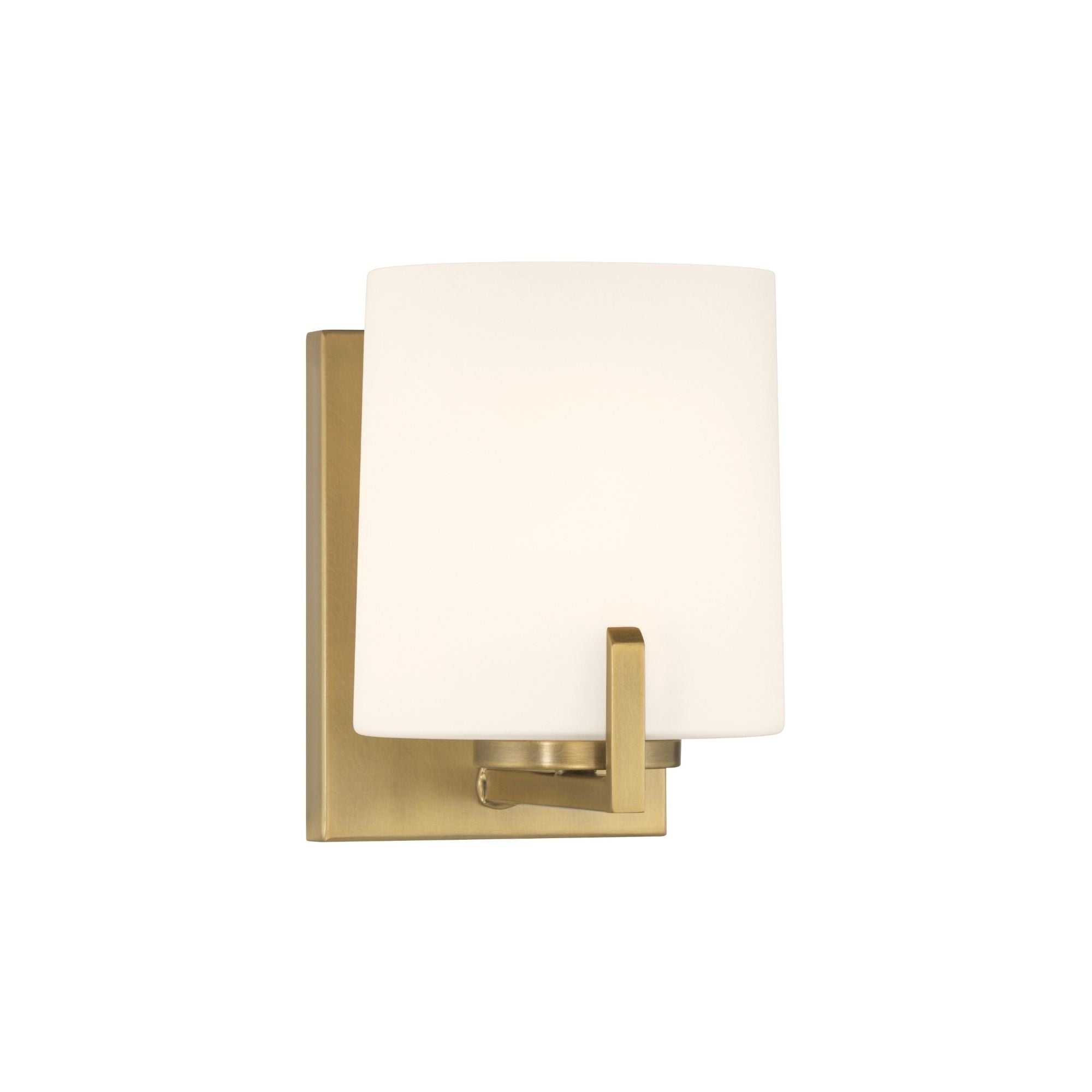Minka-Lavery Mirelle 7.5 in. Bathroom Vanity Light, Legacy Brass with Etched Opal Glass