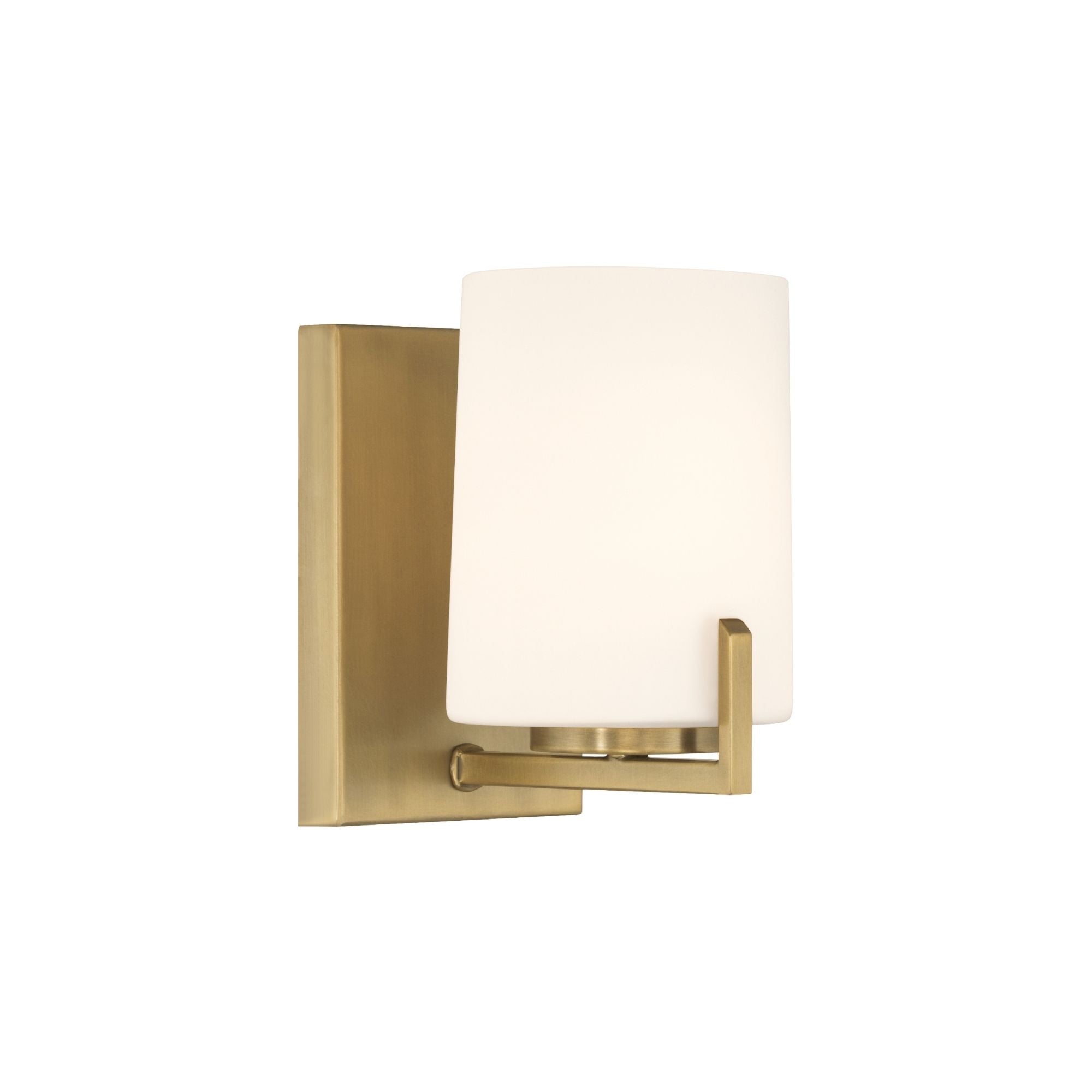 Minka-Lavery Mirelle 7.5 in. Bathroom Vanity Light, Legacy Brass with Etched Opal Glass