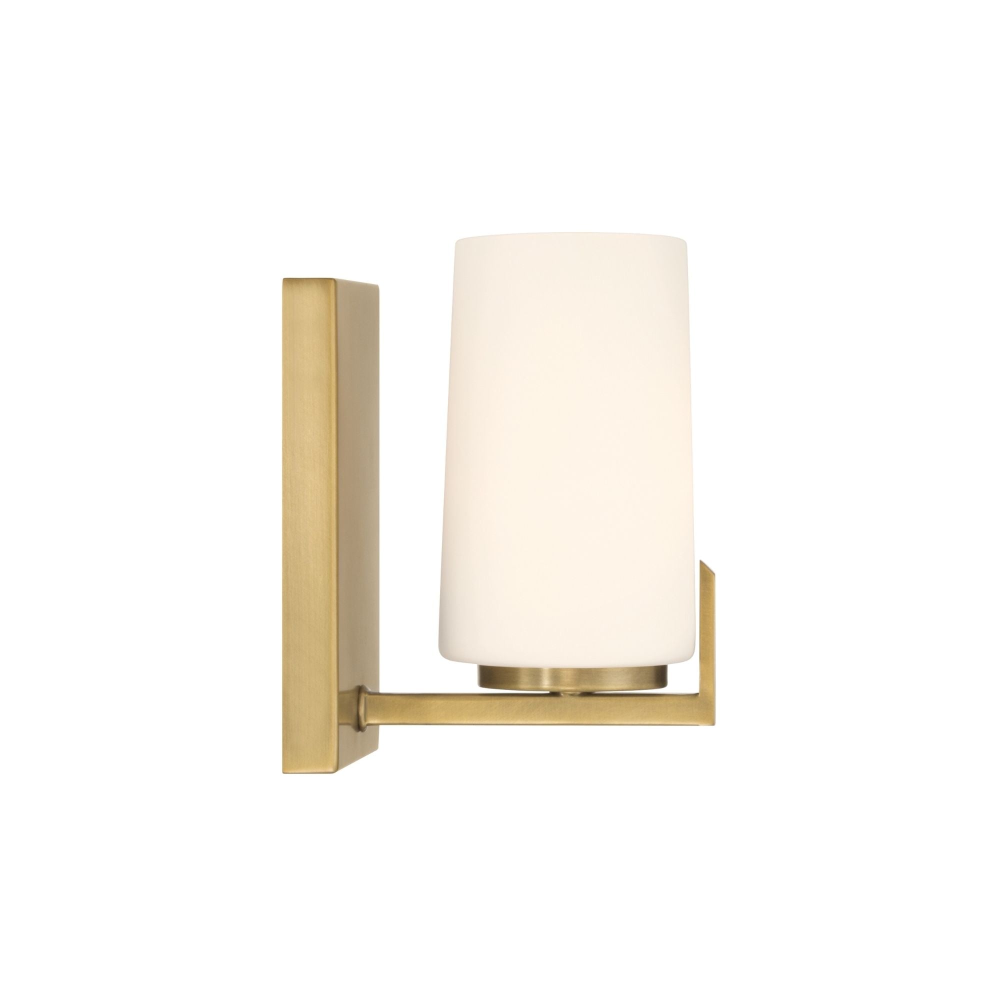 Minka-Lavery Mirelle 7.5 in. Bathroom Vanity Light, Legacy Brass with Etched Opal Glass