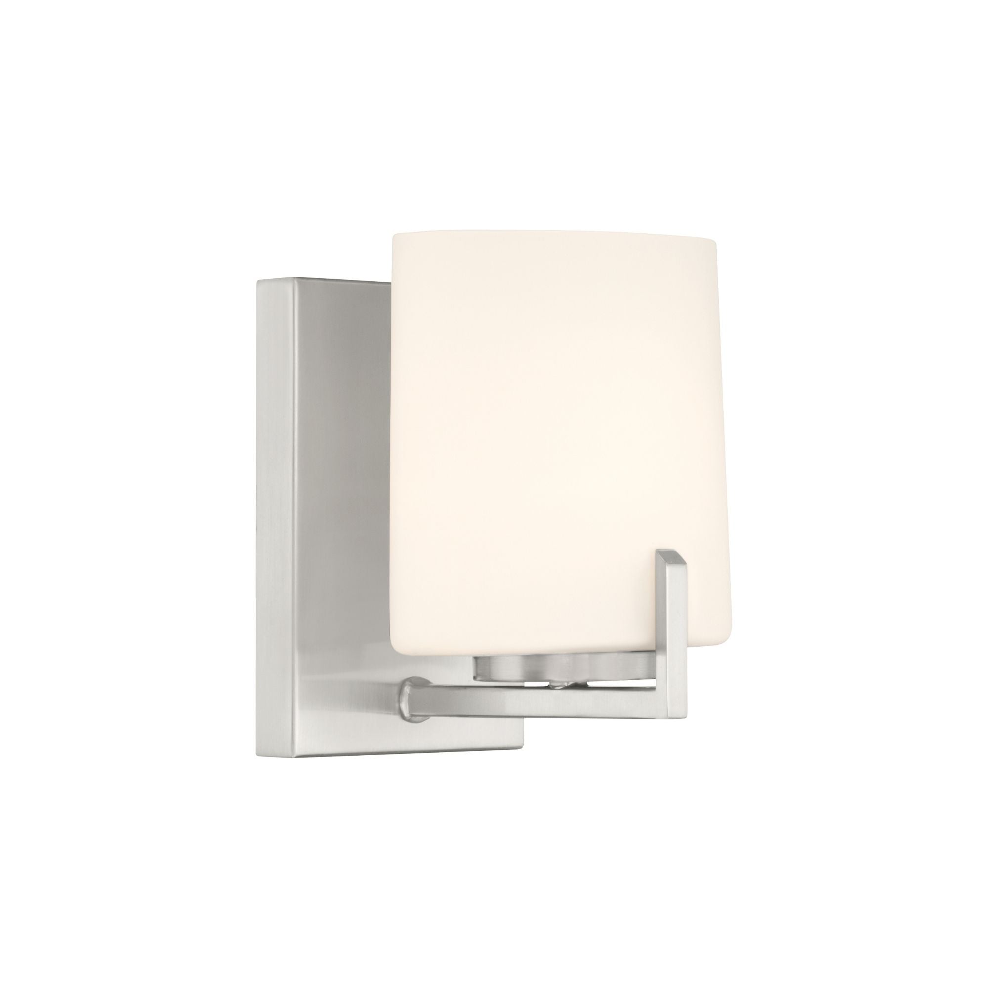 Minka-Lavery Mirelle 7.5 in. Bathroom Vanity Light, Brushed Nickel with Etched Opal Glass Oval Shade