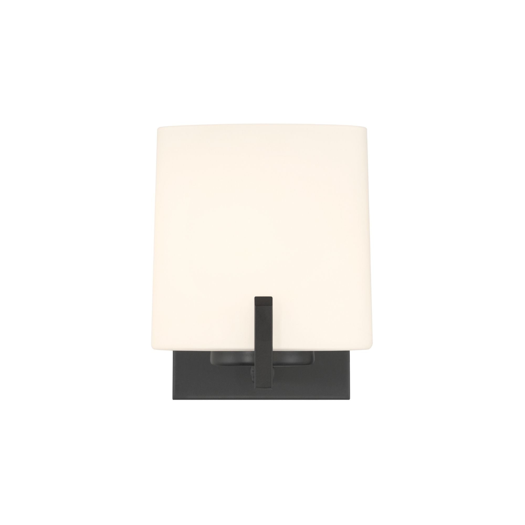 Minka-Lavery Mirelle 7.5 in. Bathroom Vanity Light, Dark Matte Black with Etched Opal Glass