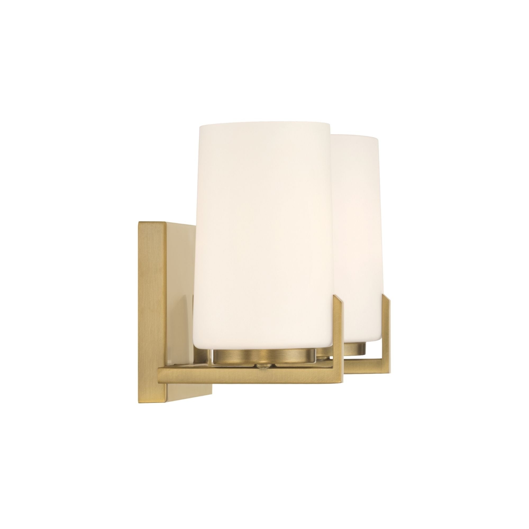 Minka-Lavery Mirelle 16 in. 2-Light Vanity, Legacy Brass with Etched Opal Glass Oval Shades