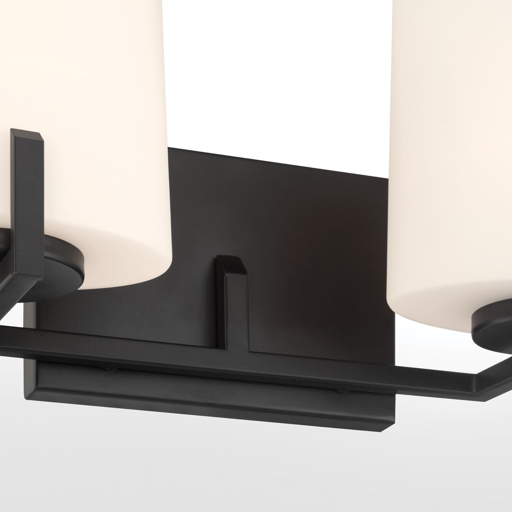 Minka-Lavery Mirelle 16 in. 2-Light Vanity, Dark Matte Black with Etched Opal Glass