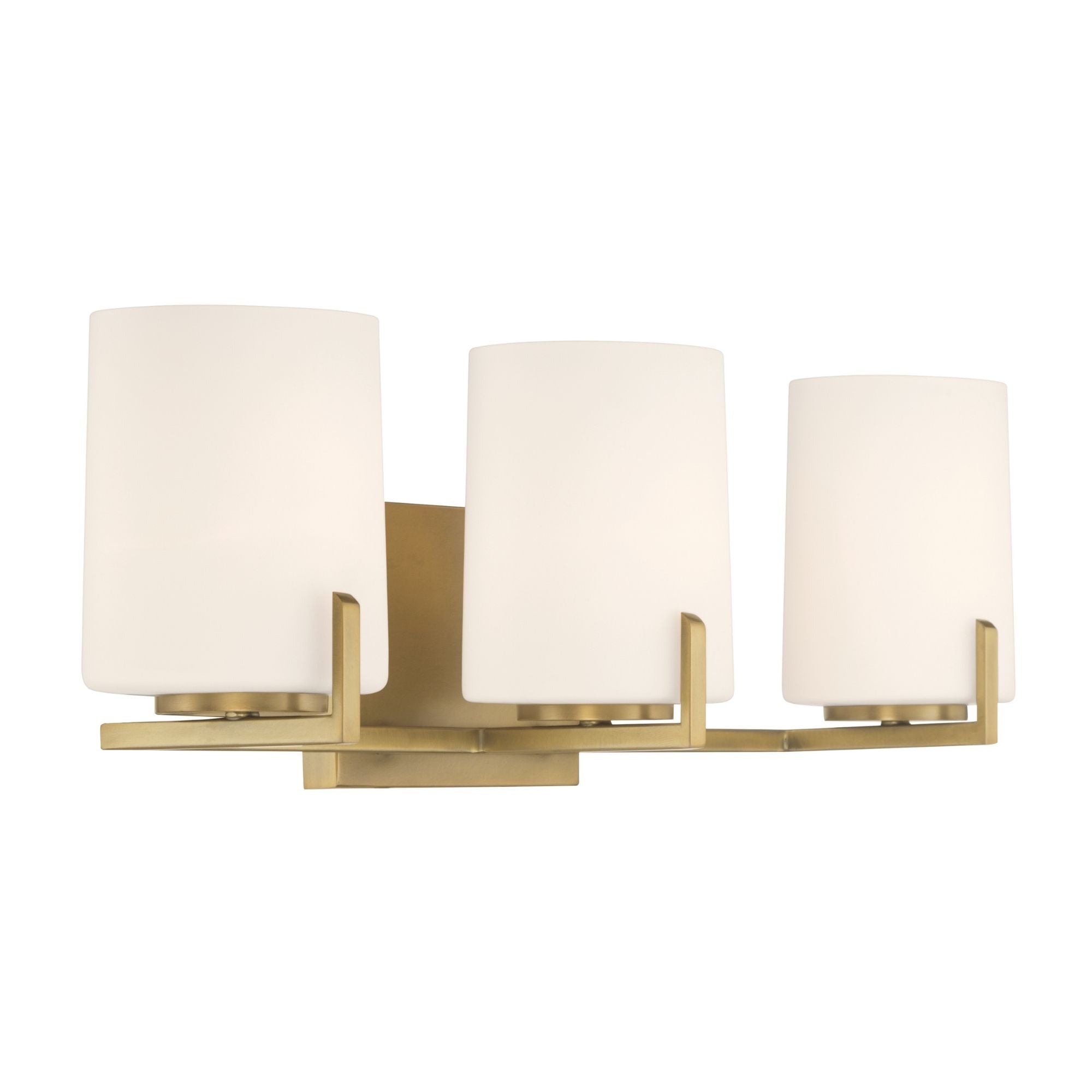 Minka-Lavery Mirelle 25 in. 3-Light Vanity, Legacy Brass with Etched Opal Glass
