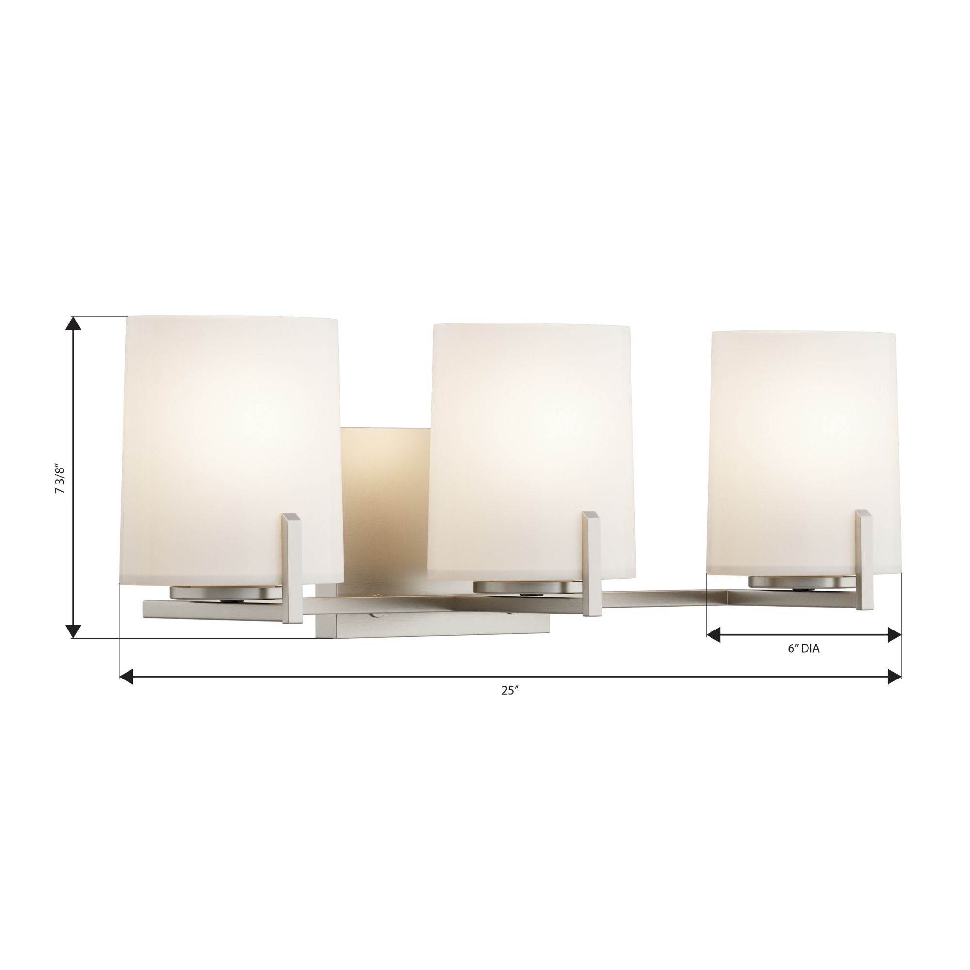 Minka-Lavery Mirelle 25 in. 3-Light Vanity, Legacy Brass with Etched Opal Glass