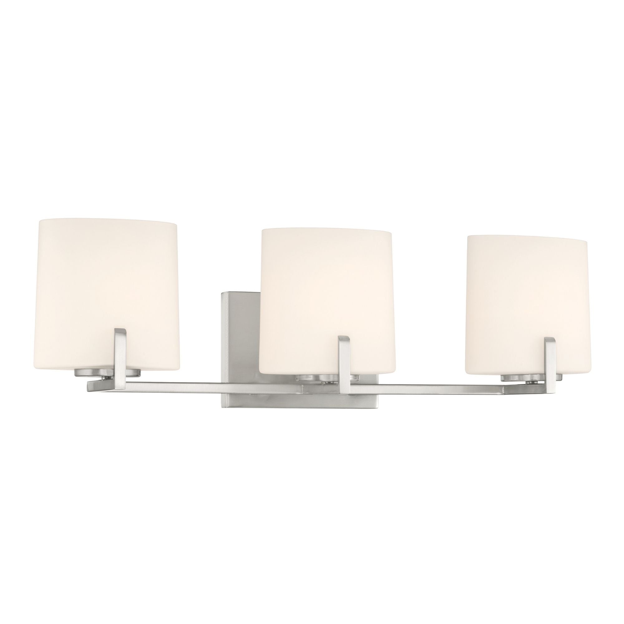 Minka-Lavery Mirelle 25 in. 3-Light Vanity, Brushed Nickel with Etched Opal Glass