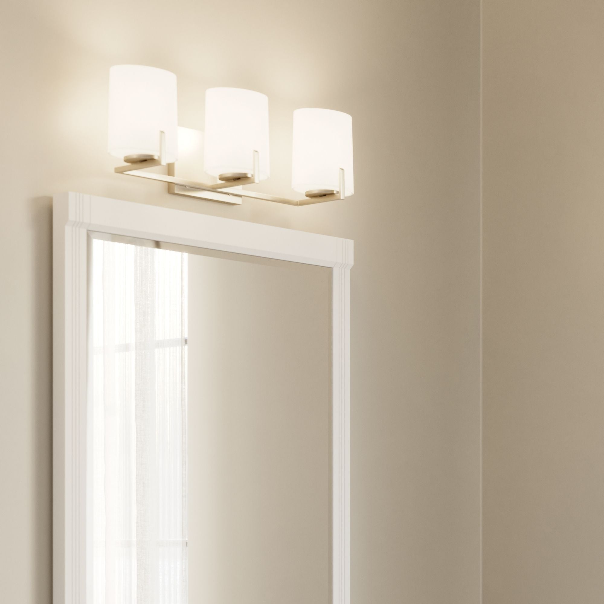 Minka-Lavery Mirelle 25 in. 3-Light Vanity, Brushed Nickel with Etched Opal Glass