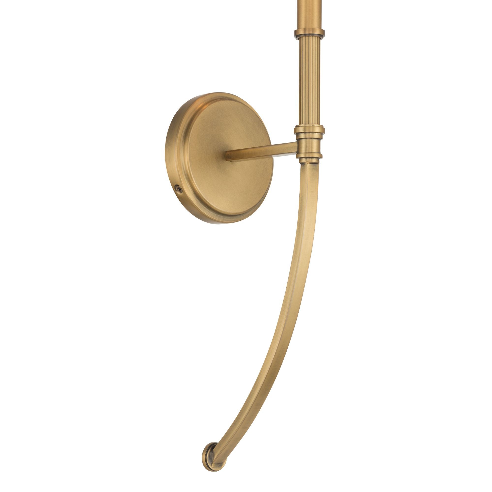 Minka-Lavery Molvene 23.5 in. Wall Sconce, Legacy Brass with White Linen Drum Shade