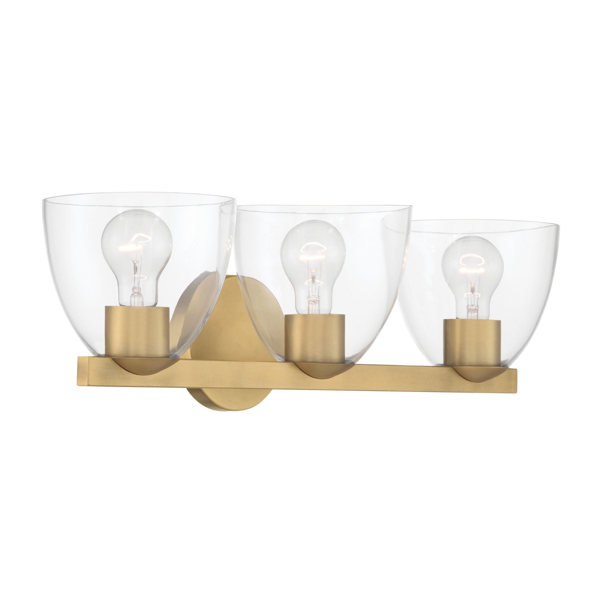 Minka-Lavery Noellea 23.5 in. 3-Light Vanity, Legacy Brass with Clear Tapered Glass