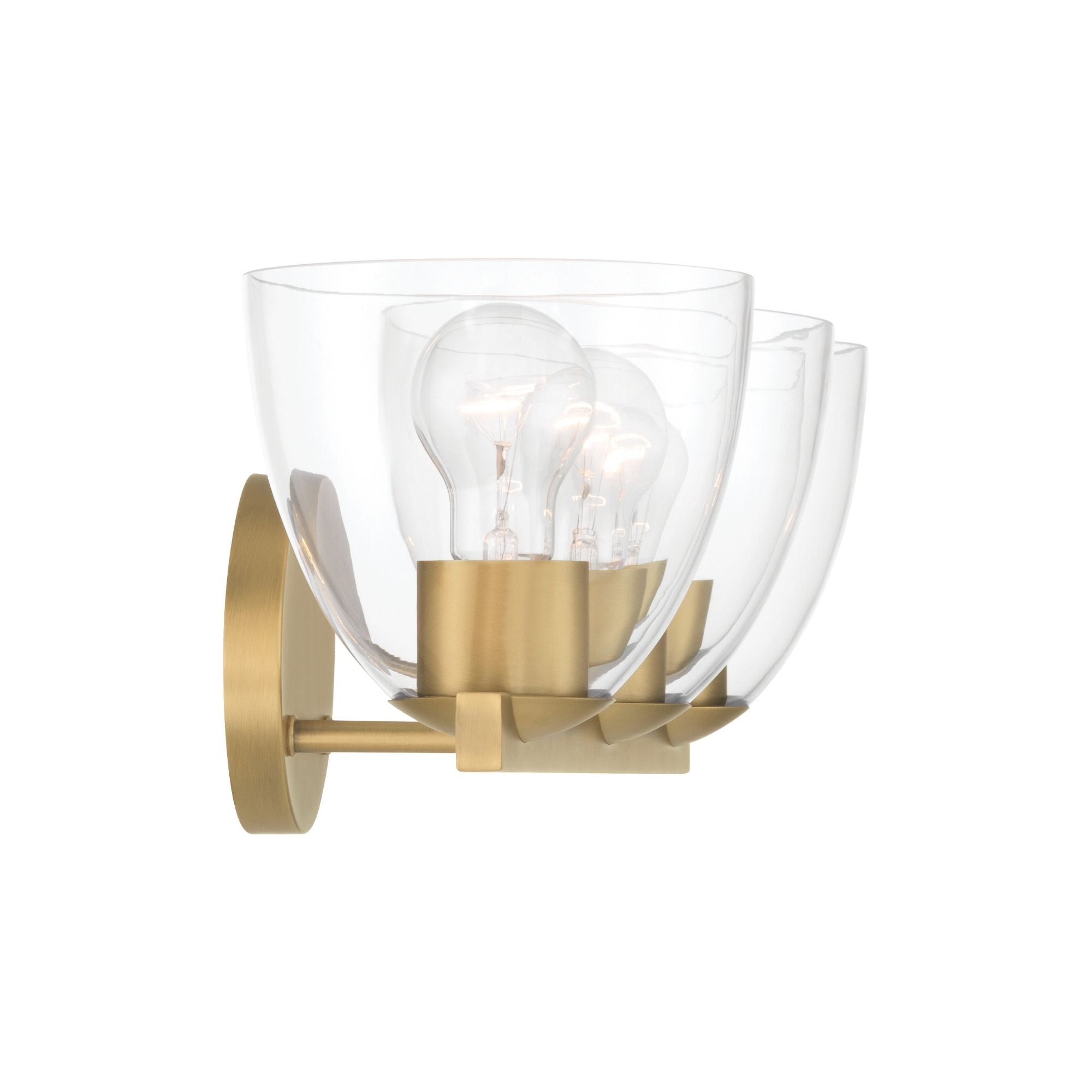 Minka-Lavery Noellea 23.5 in. 3-Light Vanity, Legacy Brass with Clear Tapered Glass