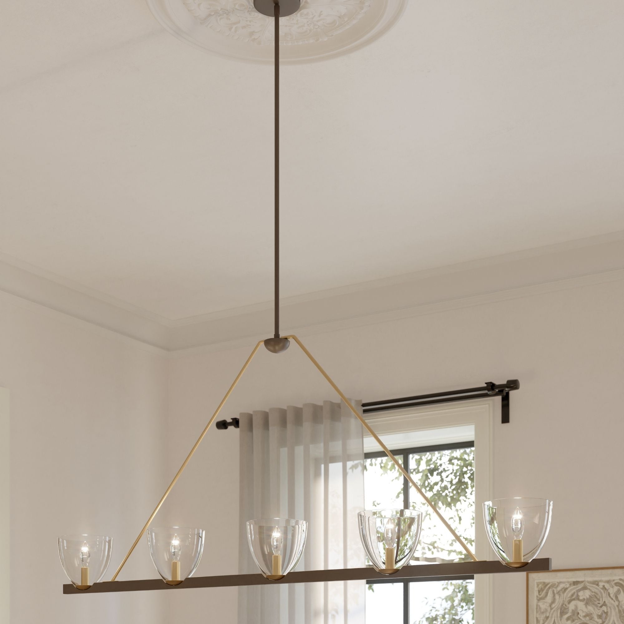 Minka-Lavery Noellea 12727-796 Dark Bronze & Legacy Brass Linear