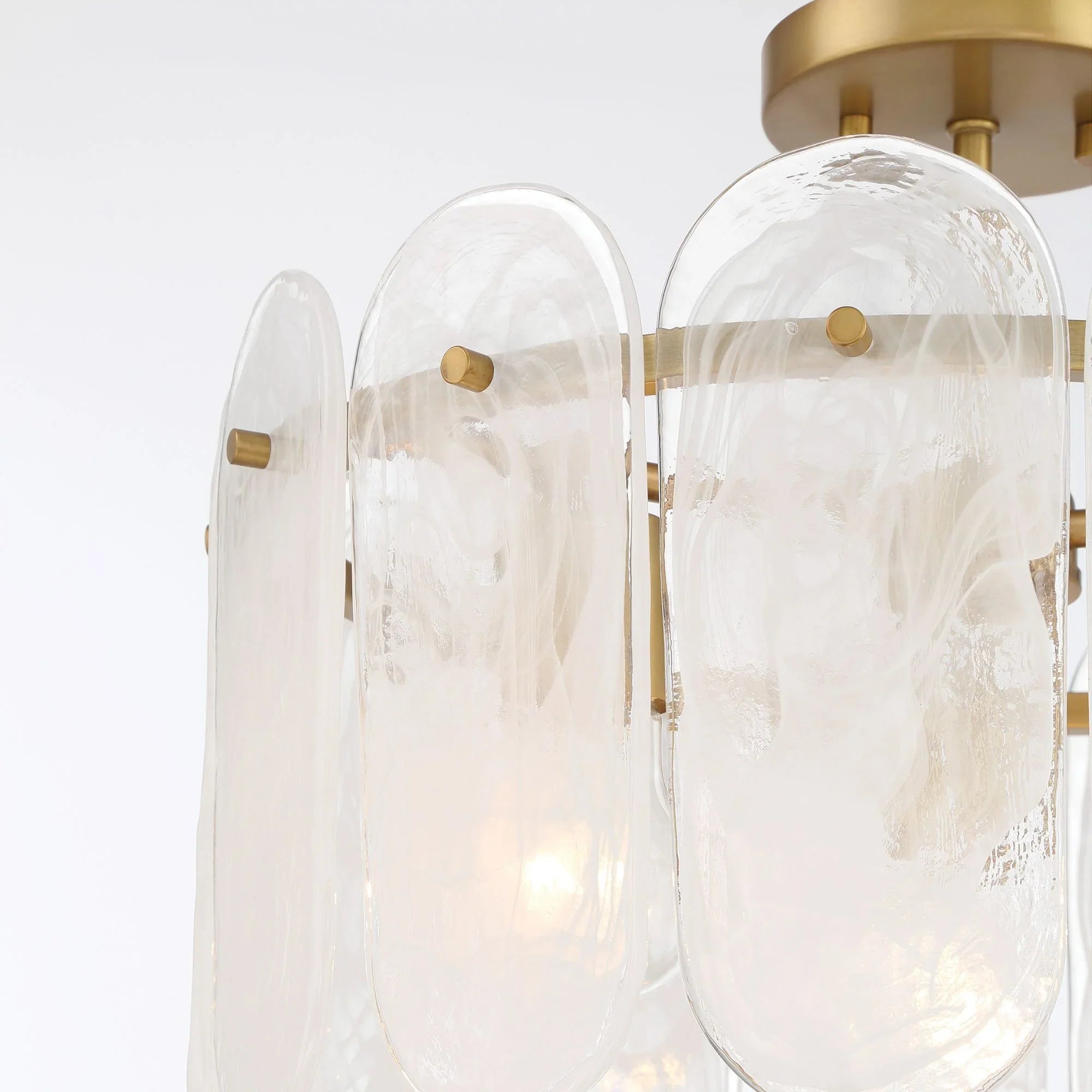 Oldmill 18" 3-Light Semi-Flush Mount, Legacy Brass Finish