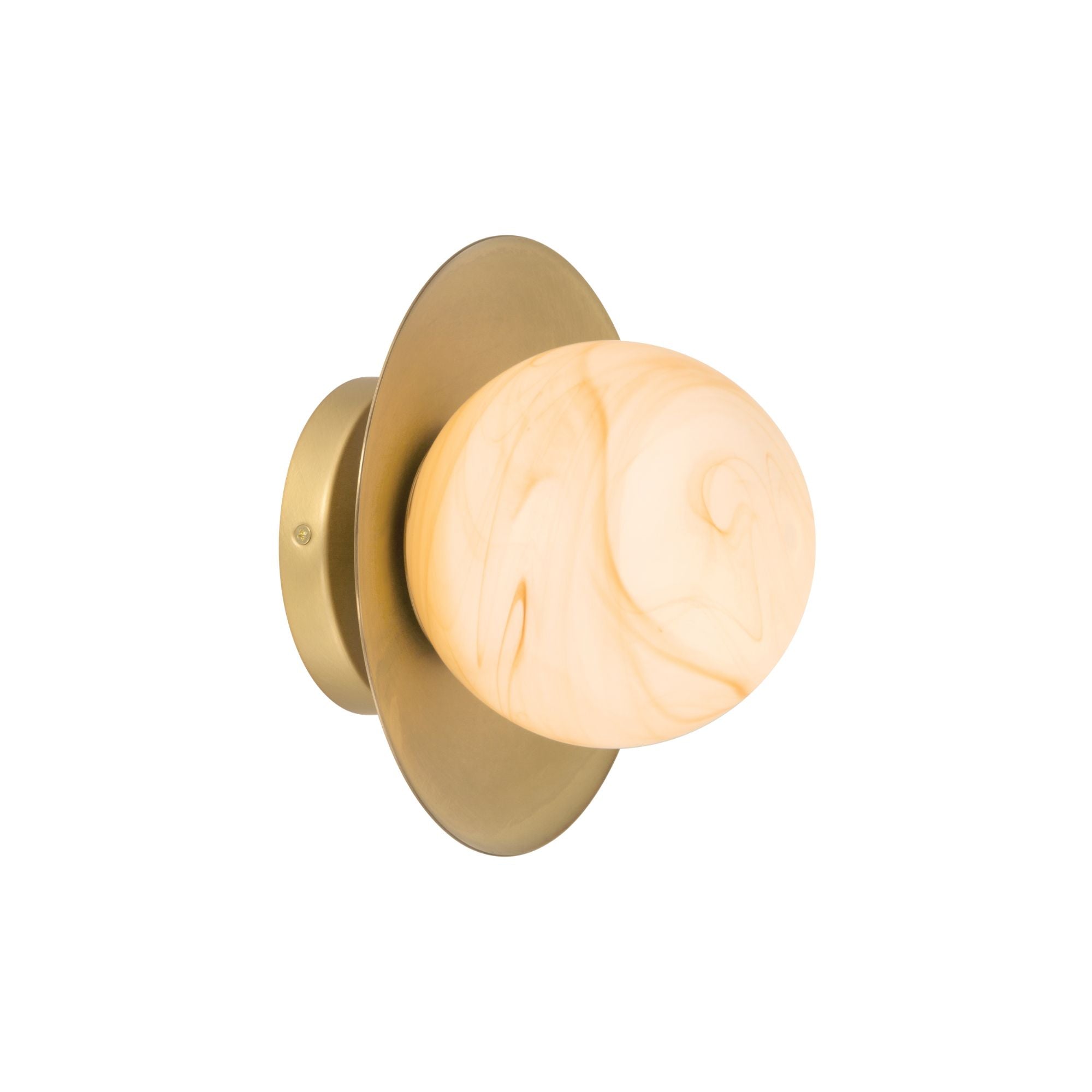 Minka-Lavery Olenne 9 in. Bath Sconce, Legacy Brass with Etched Amber Swirl Glass Globe