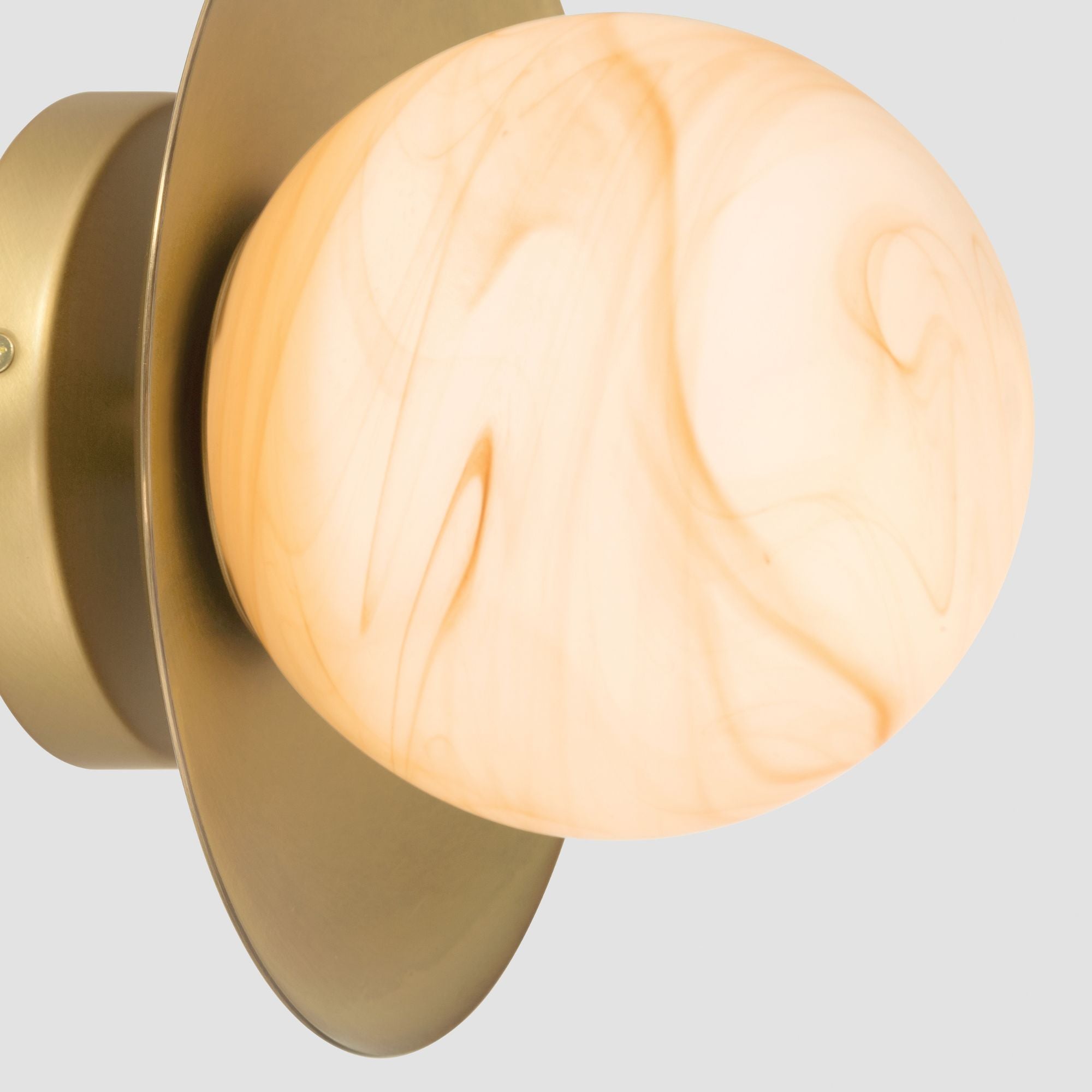 Minka-Lavery Olenne 9 in. Bath Sconce, Legacy Brass with Etched Amber Swirl Glass Globe