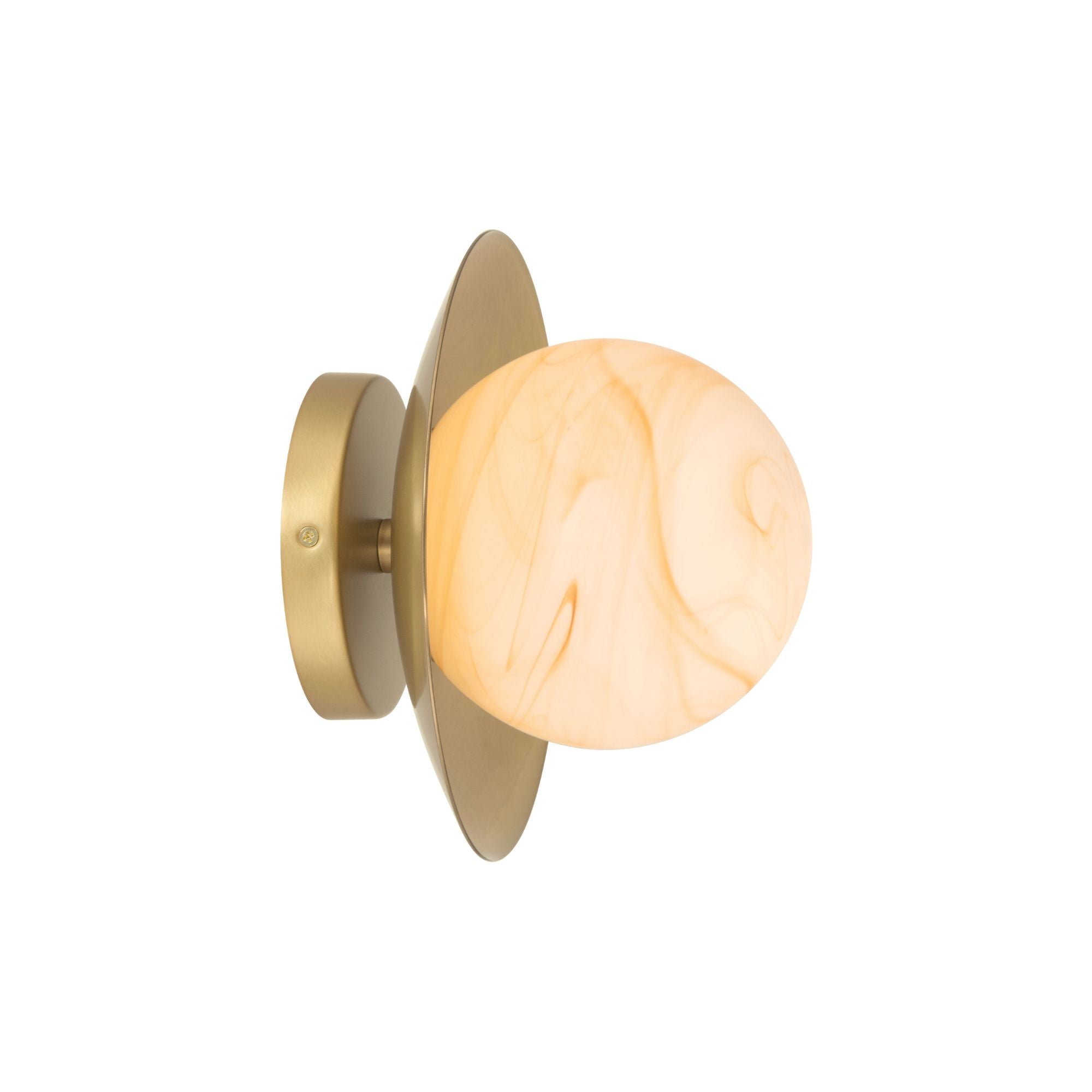 Minka-Lavery Olenne 9 in. Bath Sconce, Legacy Brass with Etched Amber Swirl Glass Globe