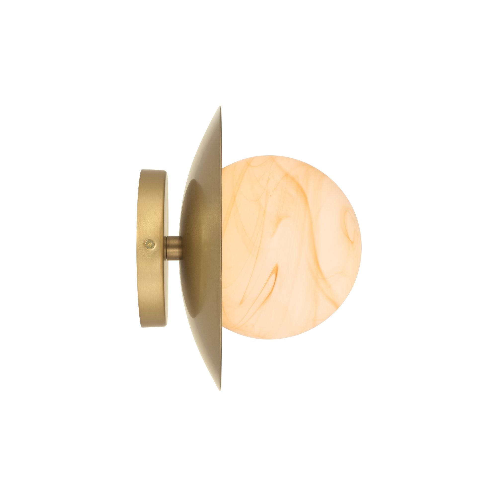 Minka-Lavery Olenne 9 in. Bath Sconce, Legacy Brass with Etched Amber Swirl Glass Globe