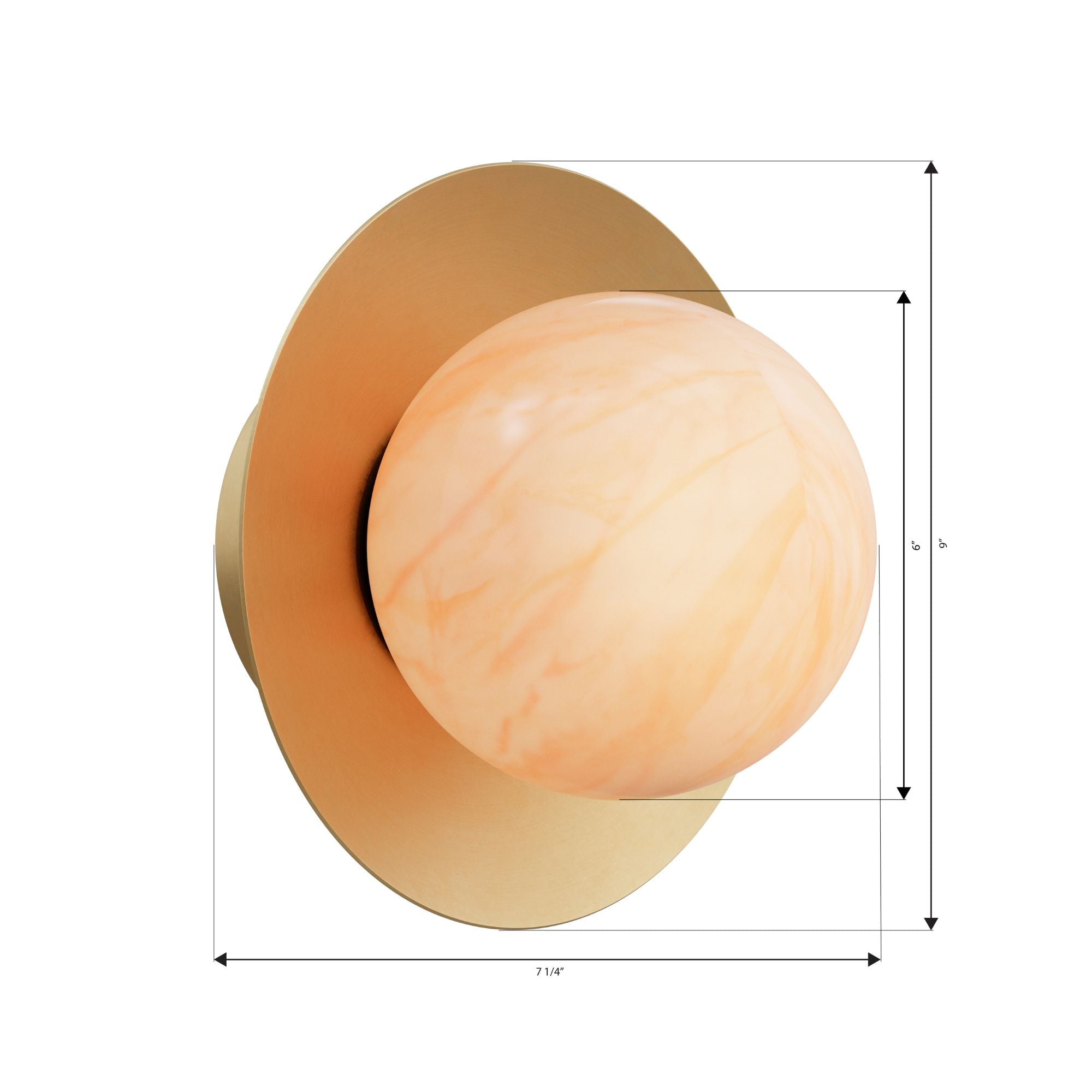 Minka-Lavery Olenne 9 in. Bath Sconce, Legacy Brass with Etched Amber Swirl Glass Globe