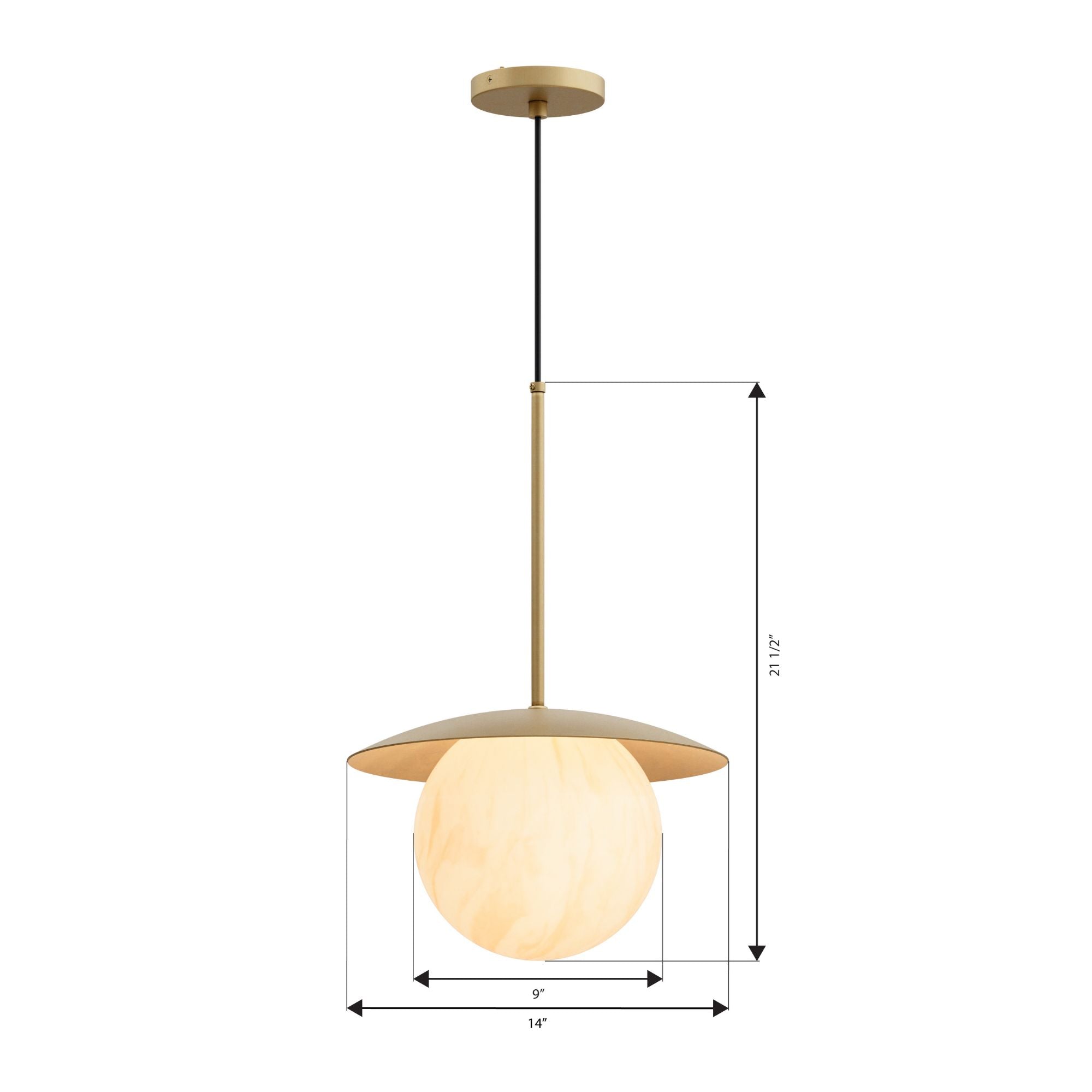 Minka-Lavery Olenne 21.75 in. Pendant Light, Legacy Brass with Etched Amber Swirl Glass Globe