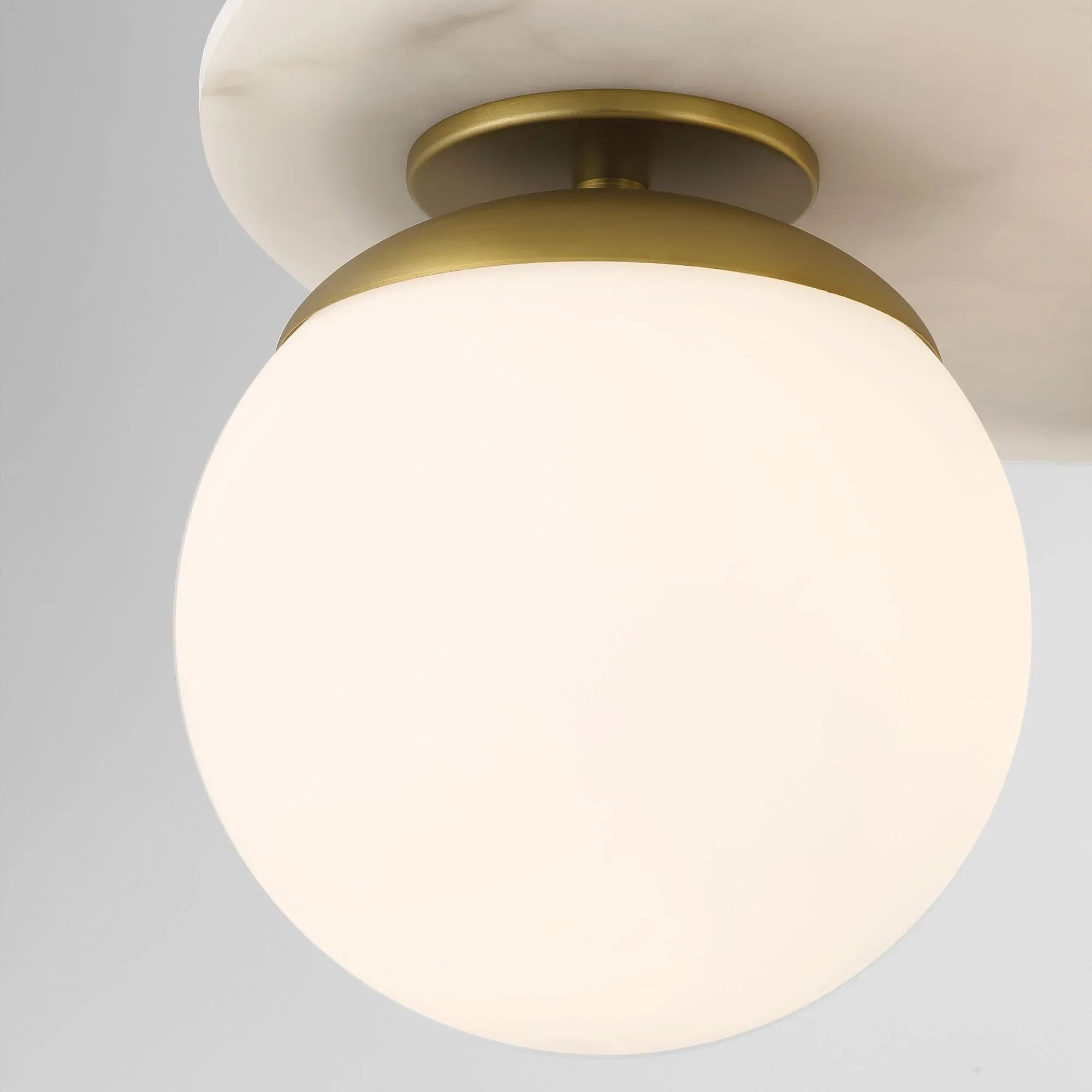 Orban 15" 3-Light Semi-Flush Mount, Soft Brass Finish