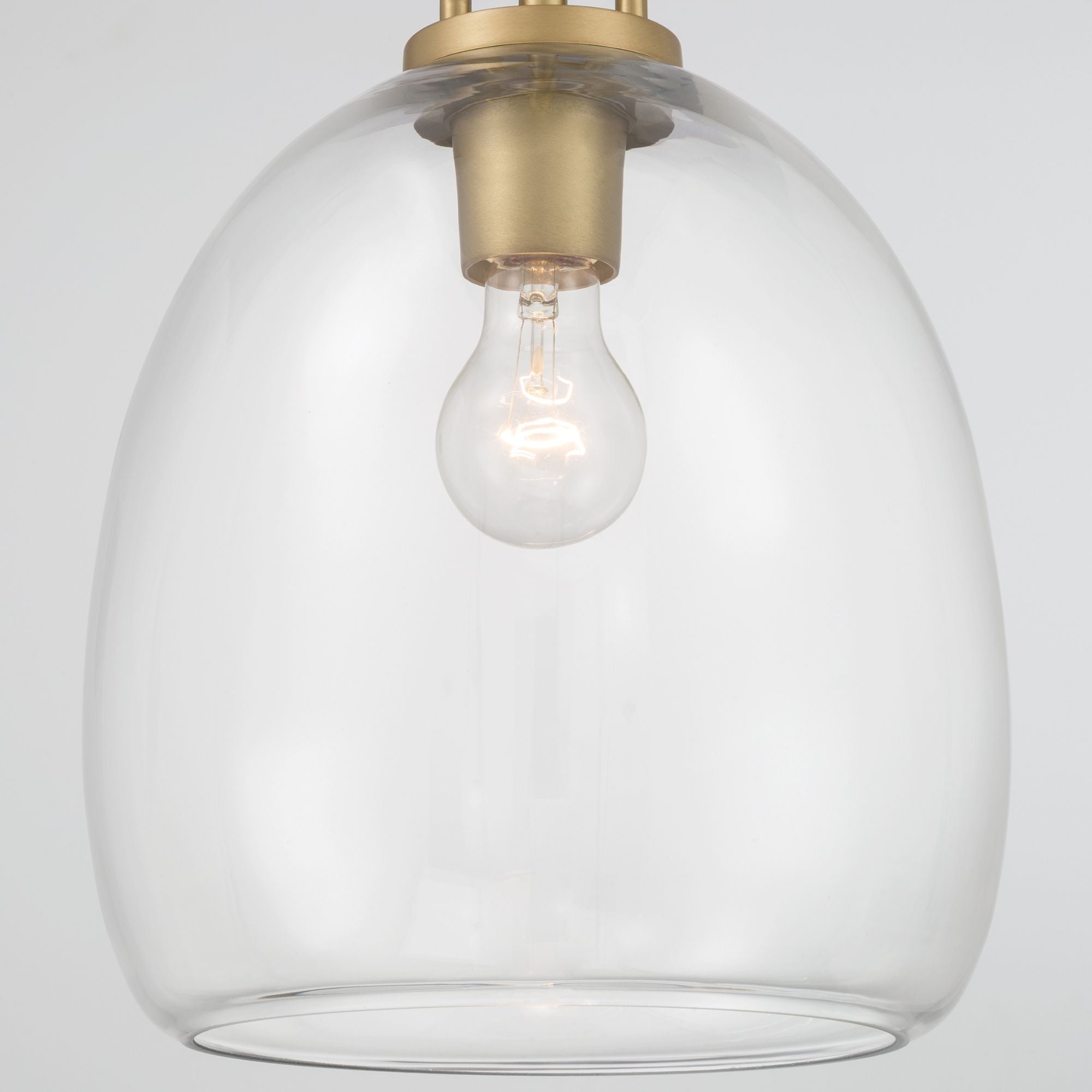 Minka-Lavery Orbis 15.75 in. Pendant Light, Legacy Brass with Clear Glass Dome