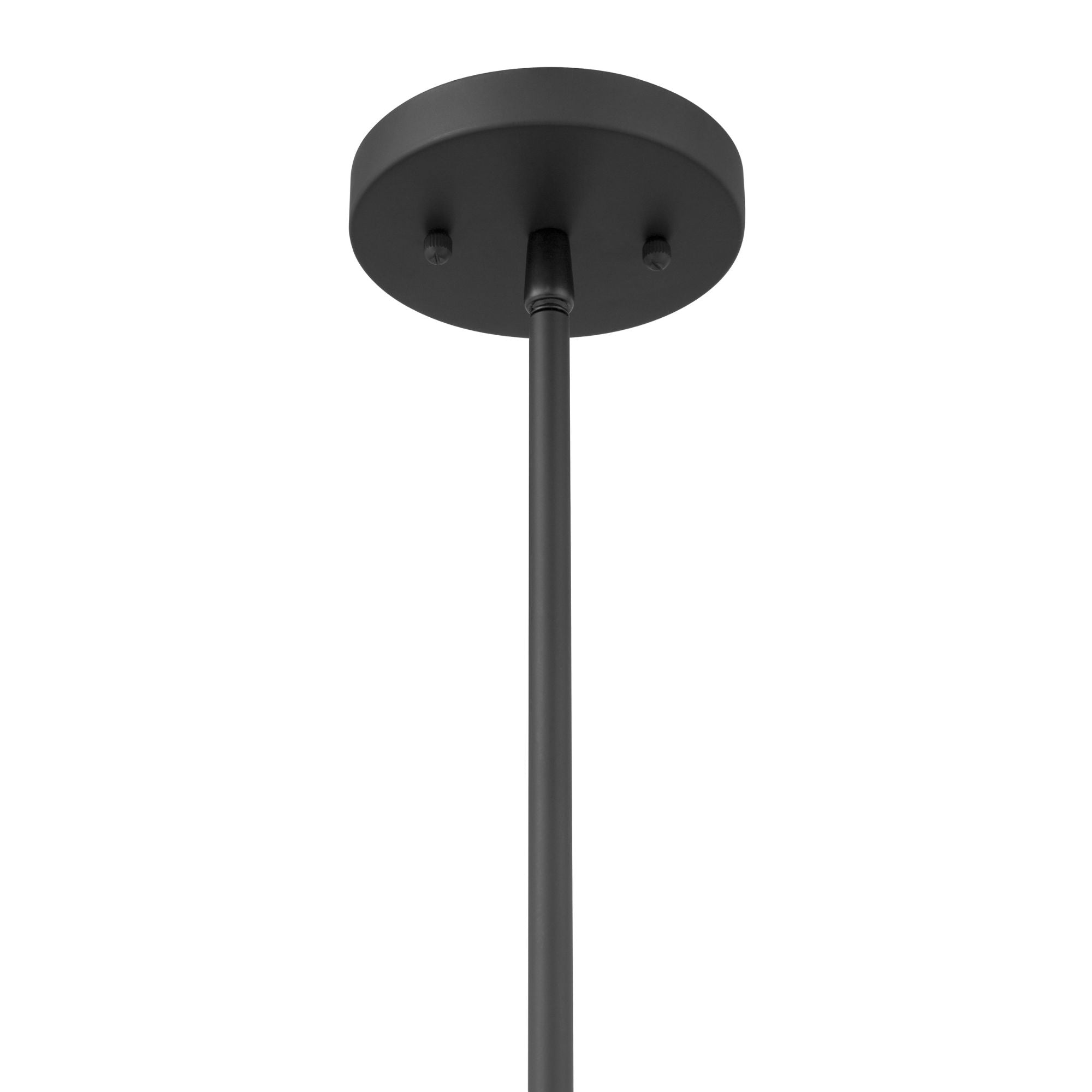 Minka-Lavery Orbis 15.75 in. Mini Pendant, Dark Matte Black with Clear Glass Dome