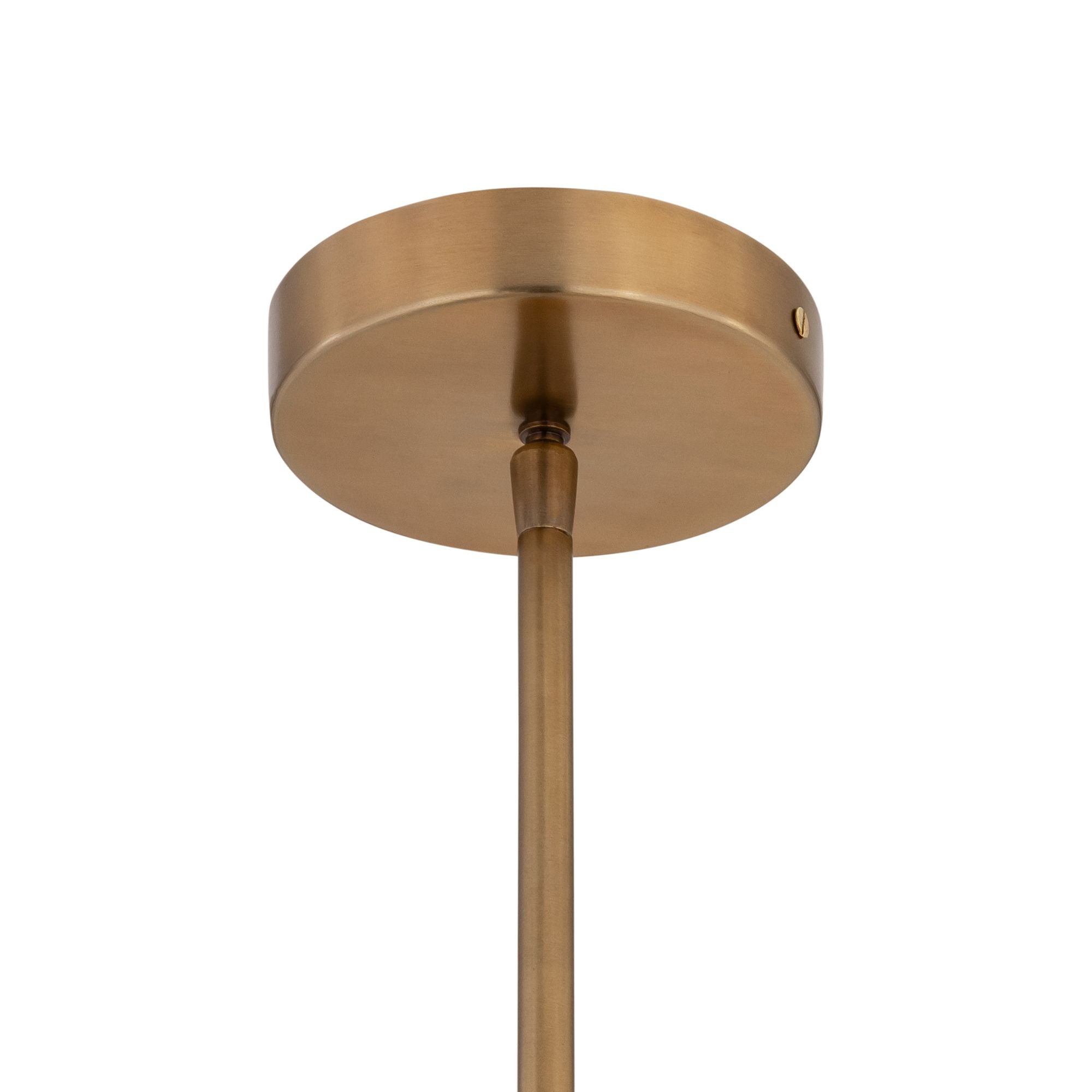 Minka-Lavery Orstyn 48 in. 4-Light Chandelier, Legacy Brass with Opal Glass Shades