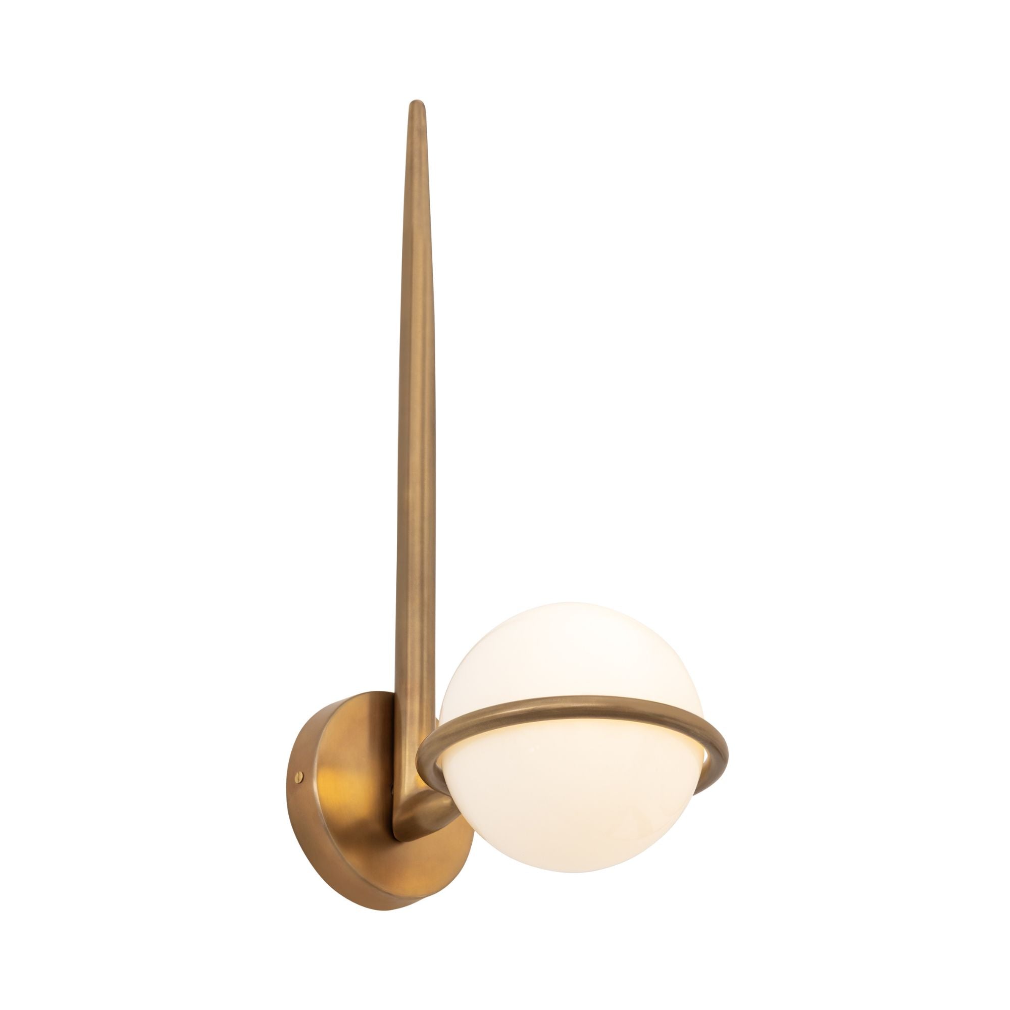 Minka-Lavery Orstyn 22.25 in. Wall Sconce, Legacy Brass with Opal Glass Globe
