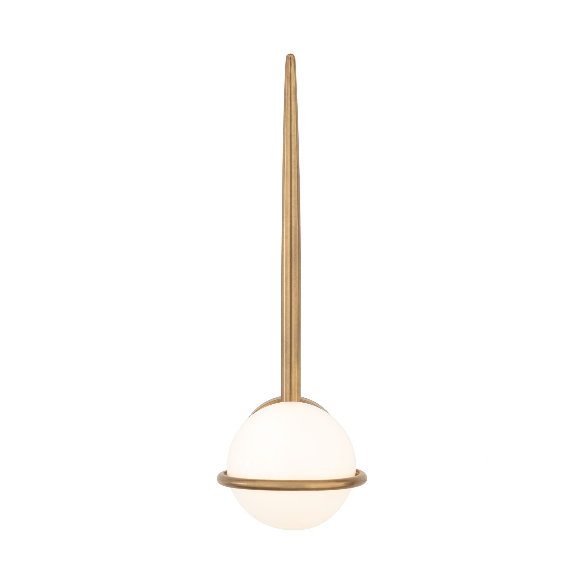 Minka-Lavery Orstyn 22.25 in. Wall Sconce, Legacy Brass with Opal Glass Globe